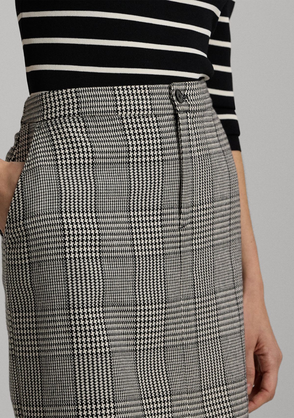 Womens Glen Plaid Mini Pencil Skirt
