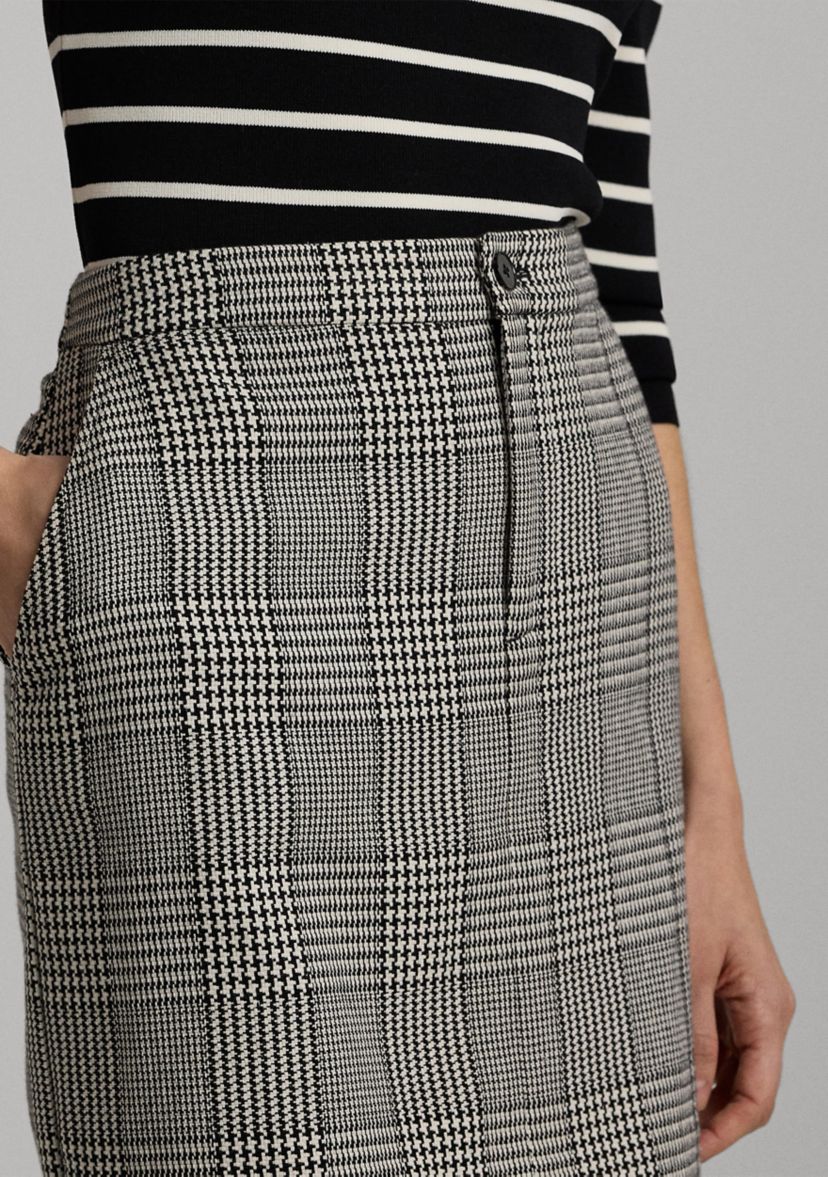 Womens Glen Plaid Mini Pencil Skirt