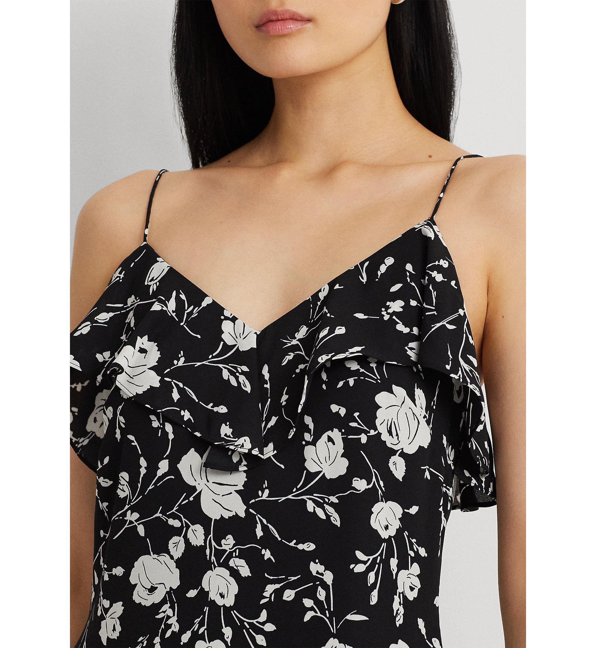Floral Georgette Sleeveless Dress