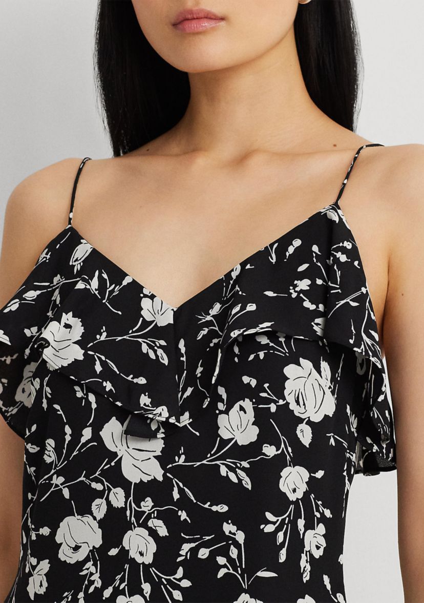 Floral Georgette Sleeveless Dress