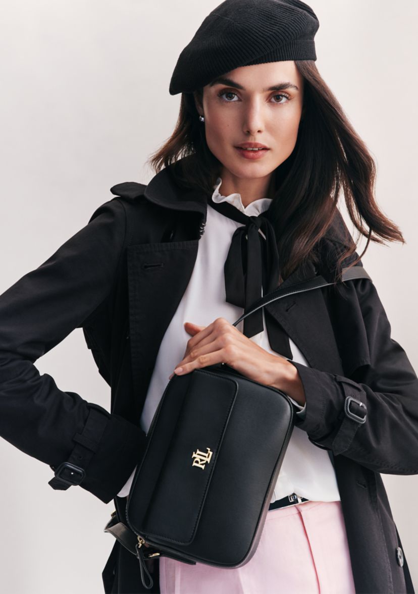 Water-Repellent Belted Twill Trench Coat
