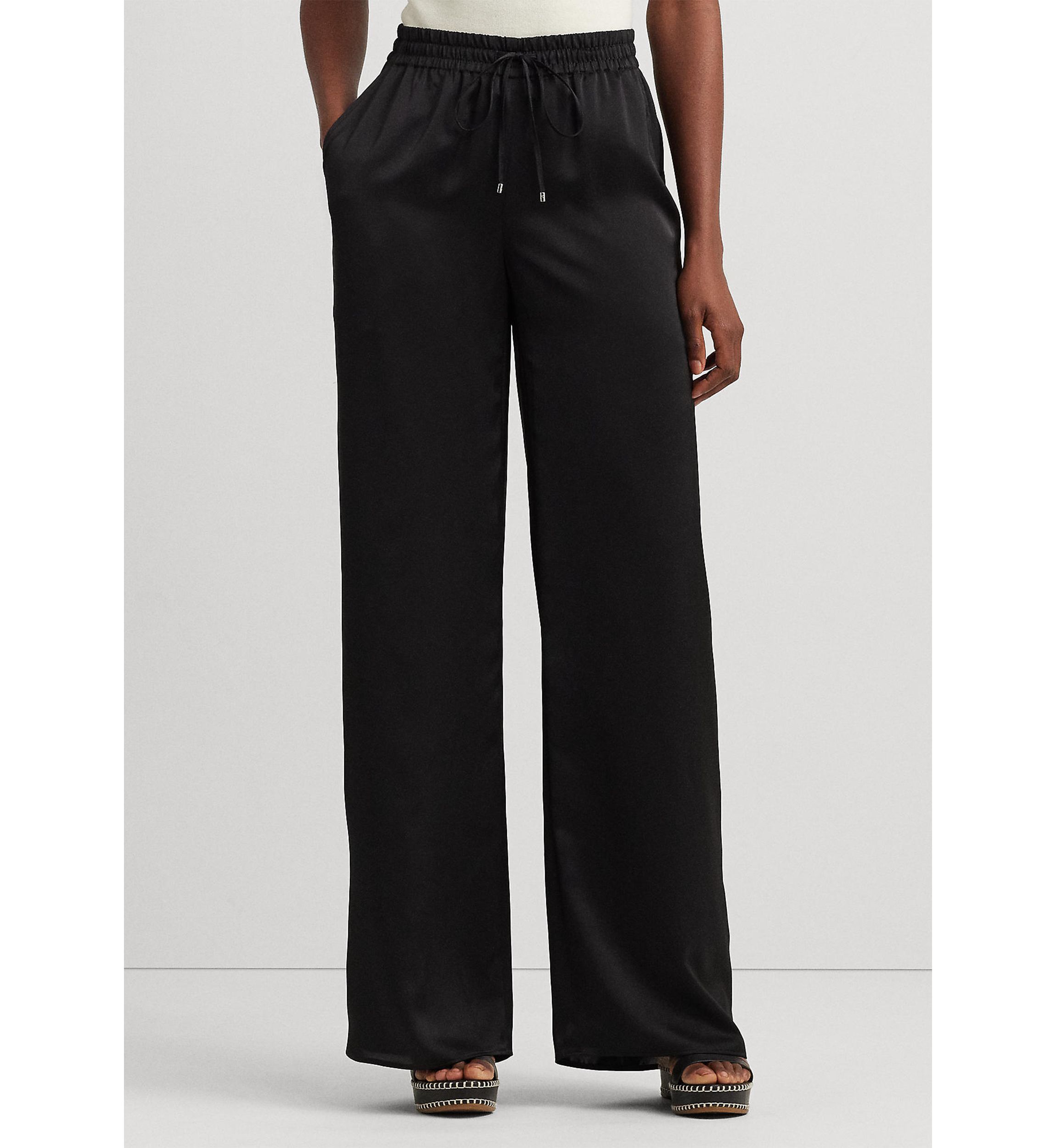 Satin Charmeuse Wide Leg Pants