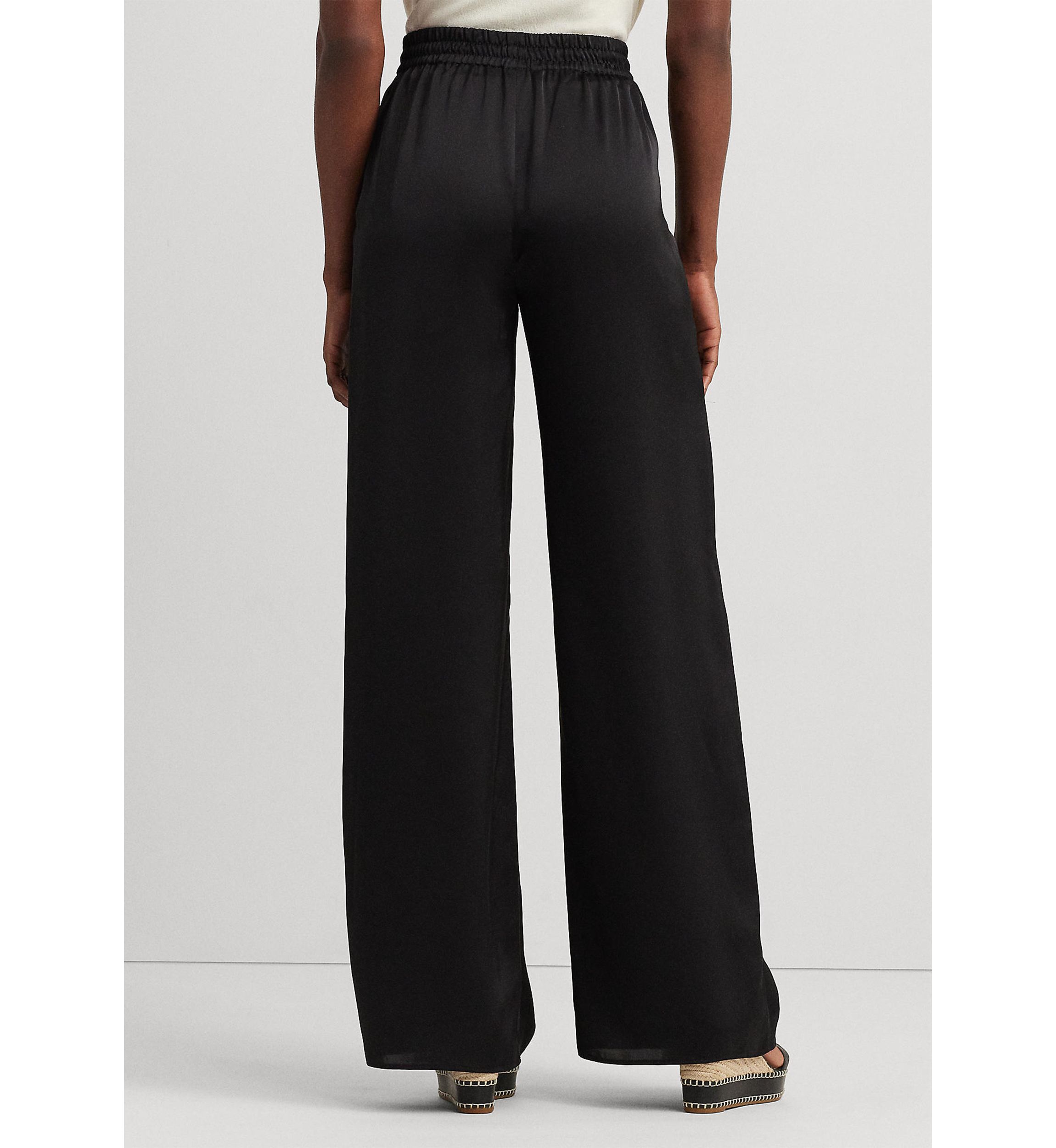 Satin Charmeuse Wide Leg Pants
