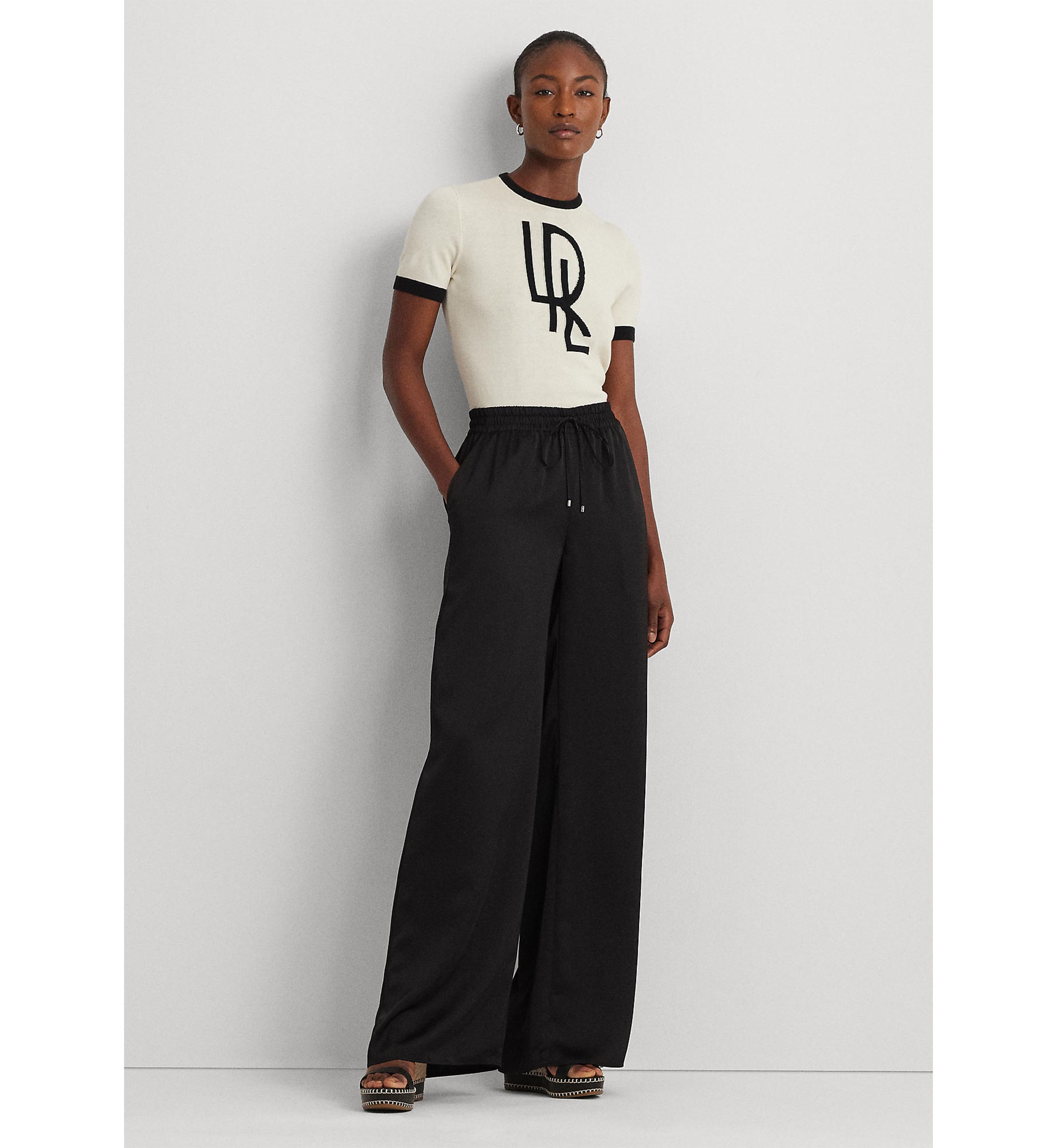 Satin Charmeuse Wide Leg Pants