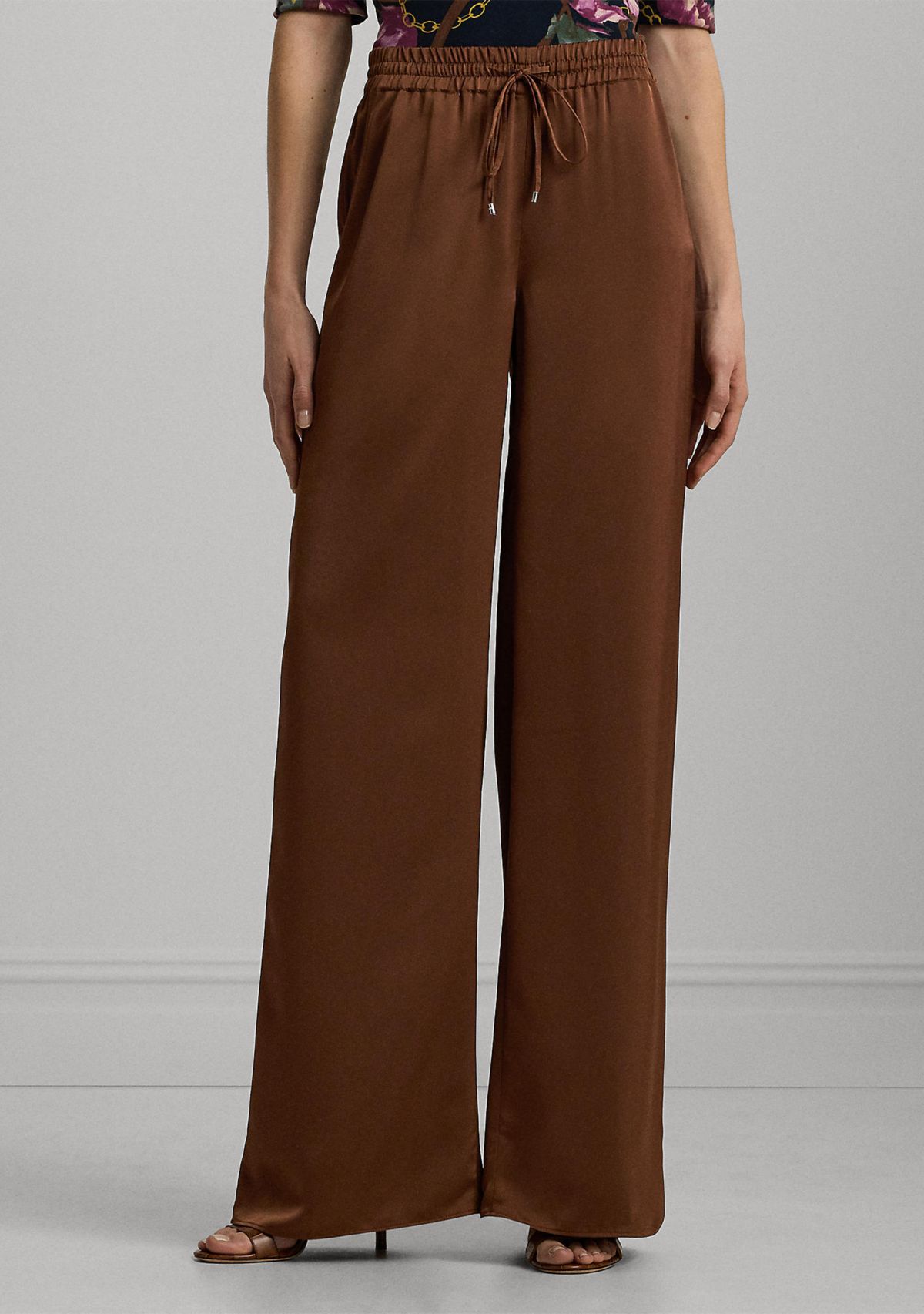 Satin Charmeuse Wide Leg Pants