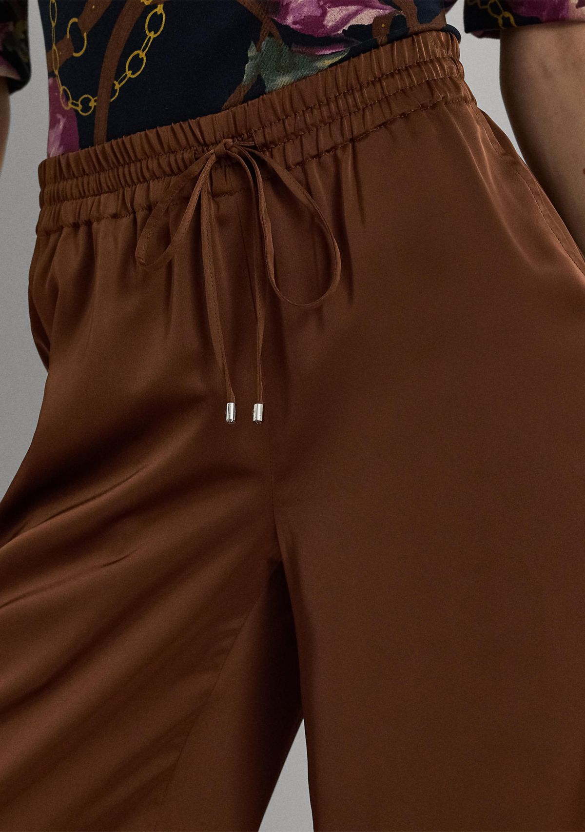 Satin Charmeuse Wide Leg Pants