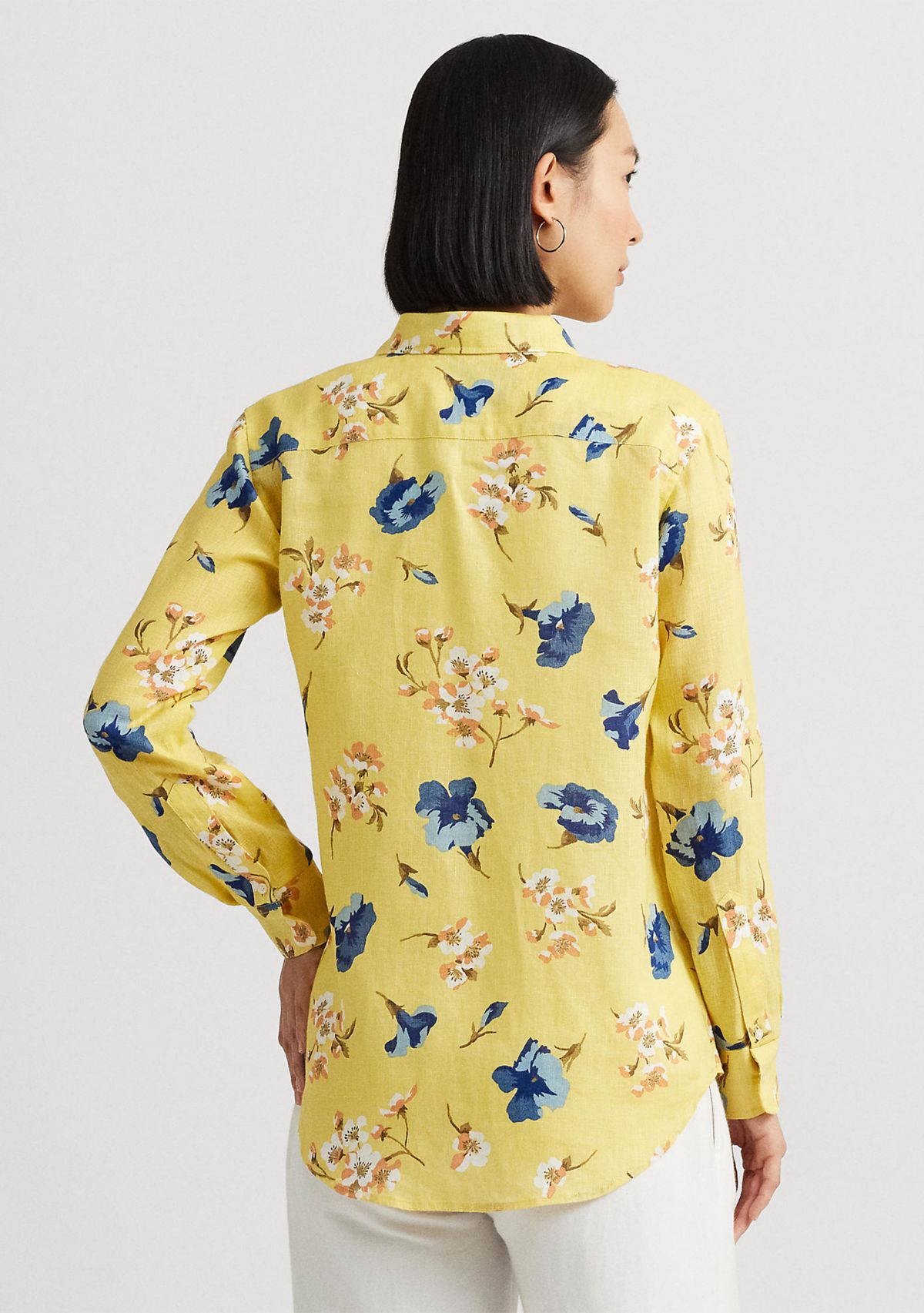 Relaxed Fit Floral Linen Shirt