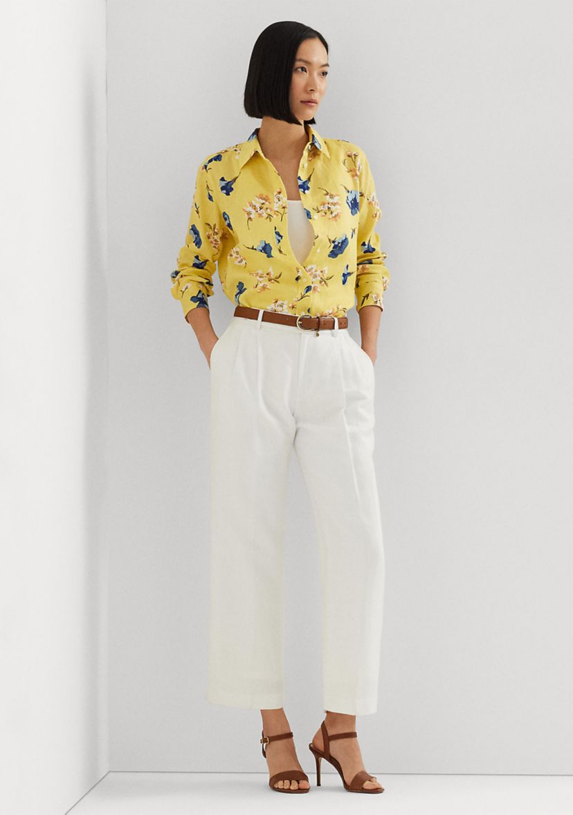 Relaxed Fit Floral Linen Shirt