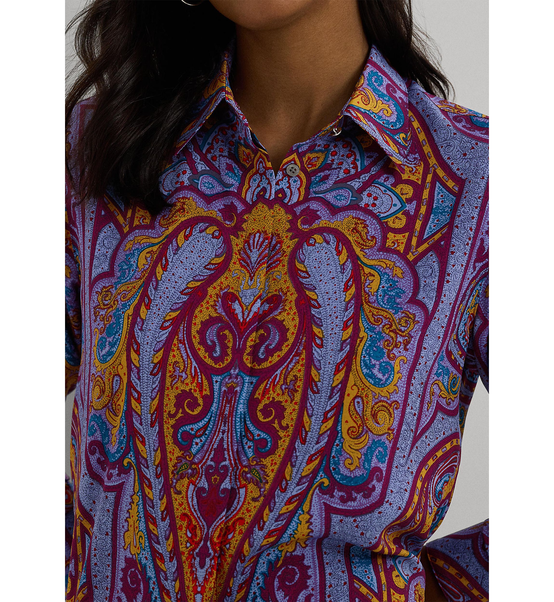 Classic Fit Paisley Crepe Shirt