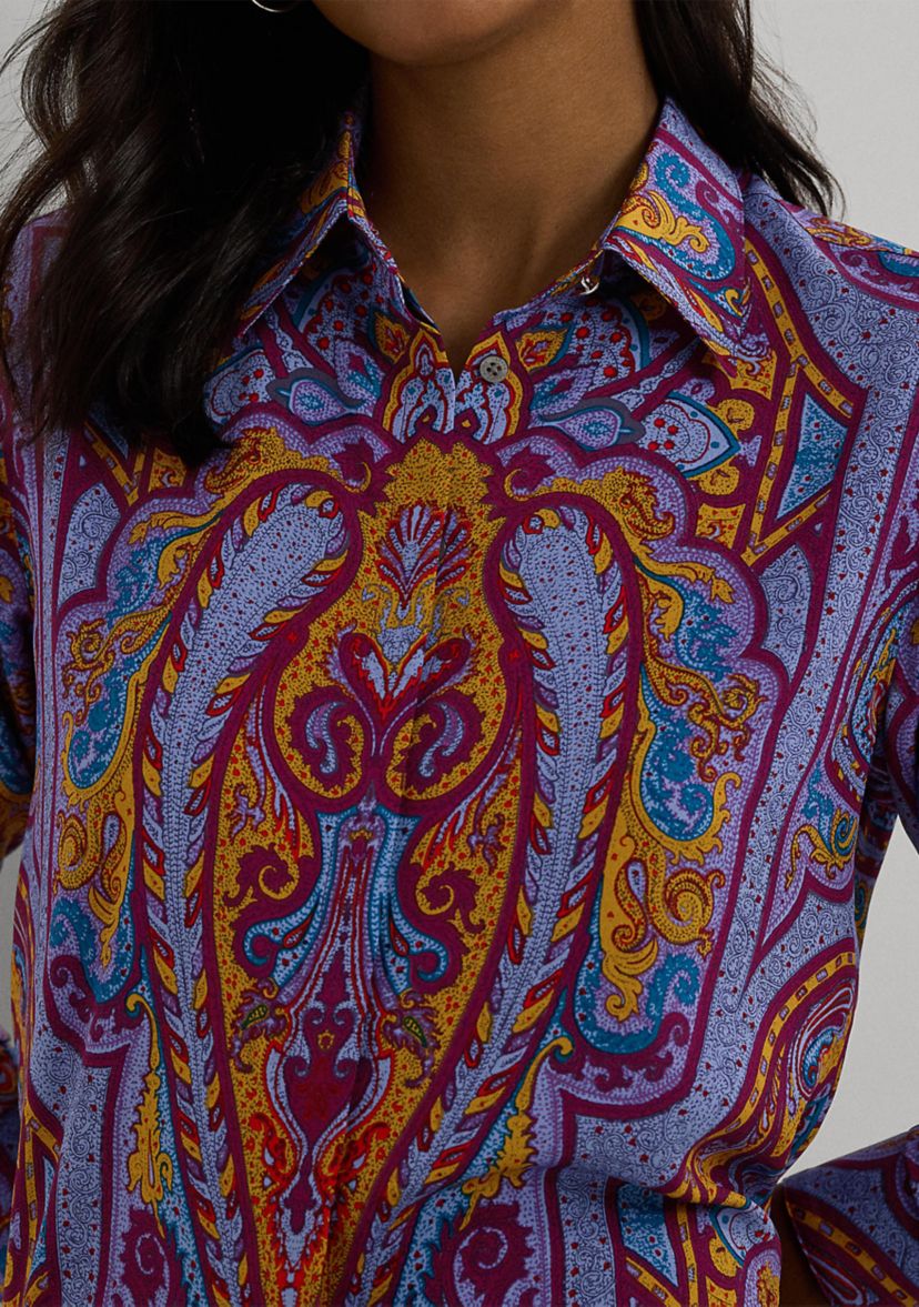 Classic Fit Paisley Crepe Shirt