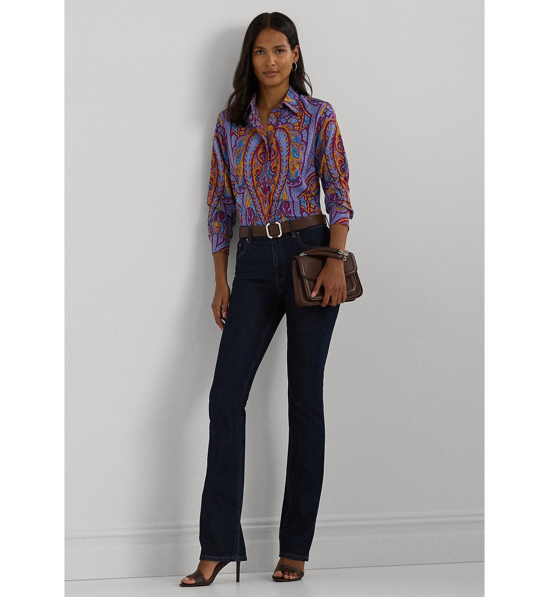 Classic Fit Paisley Crepe Shirt