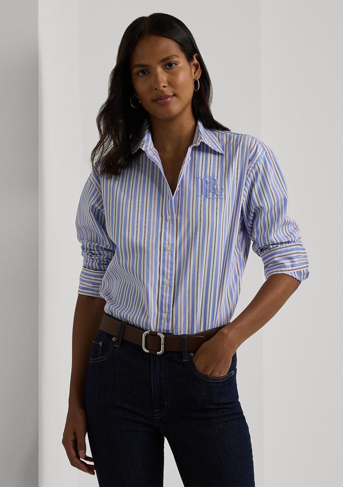 Relaxed Fit Striped Broadcloth Shirt