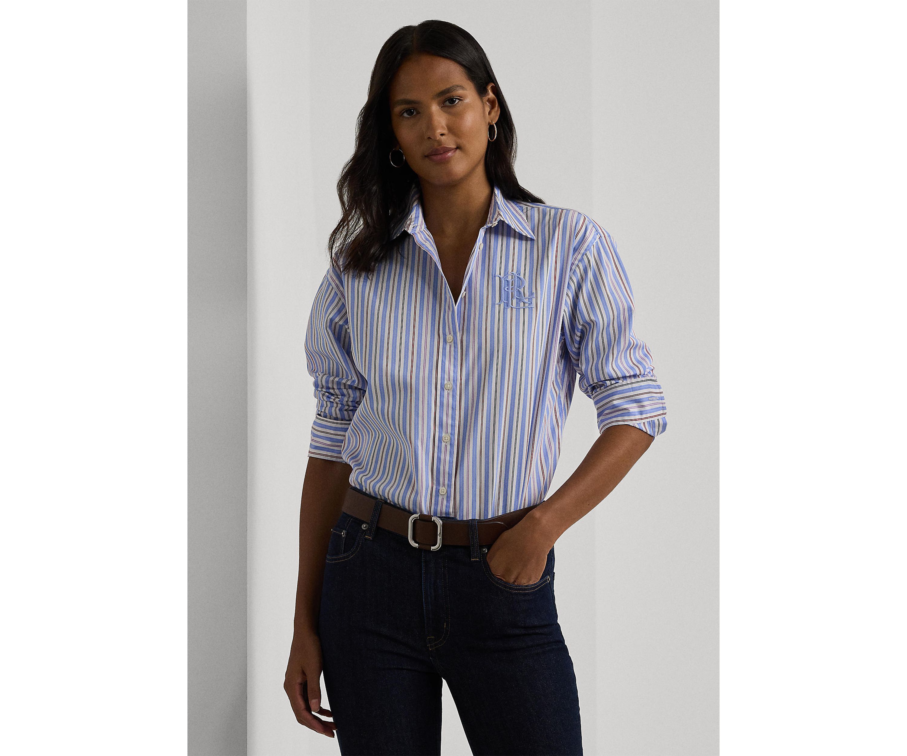 Relaxed Fit Striped Broadcloth Shirt