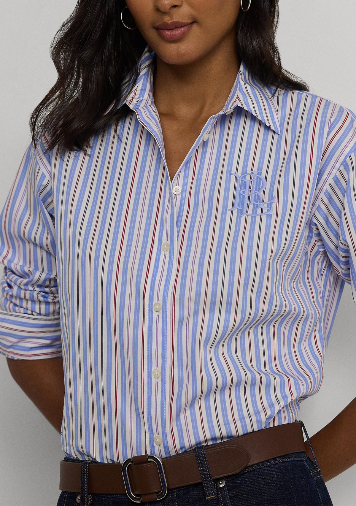 Relaxed Fit Striped Broadcloth Shirt