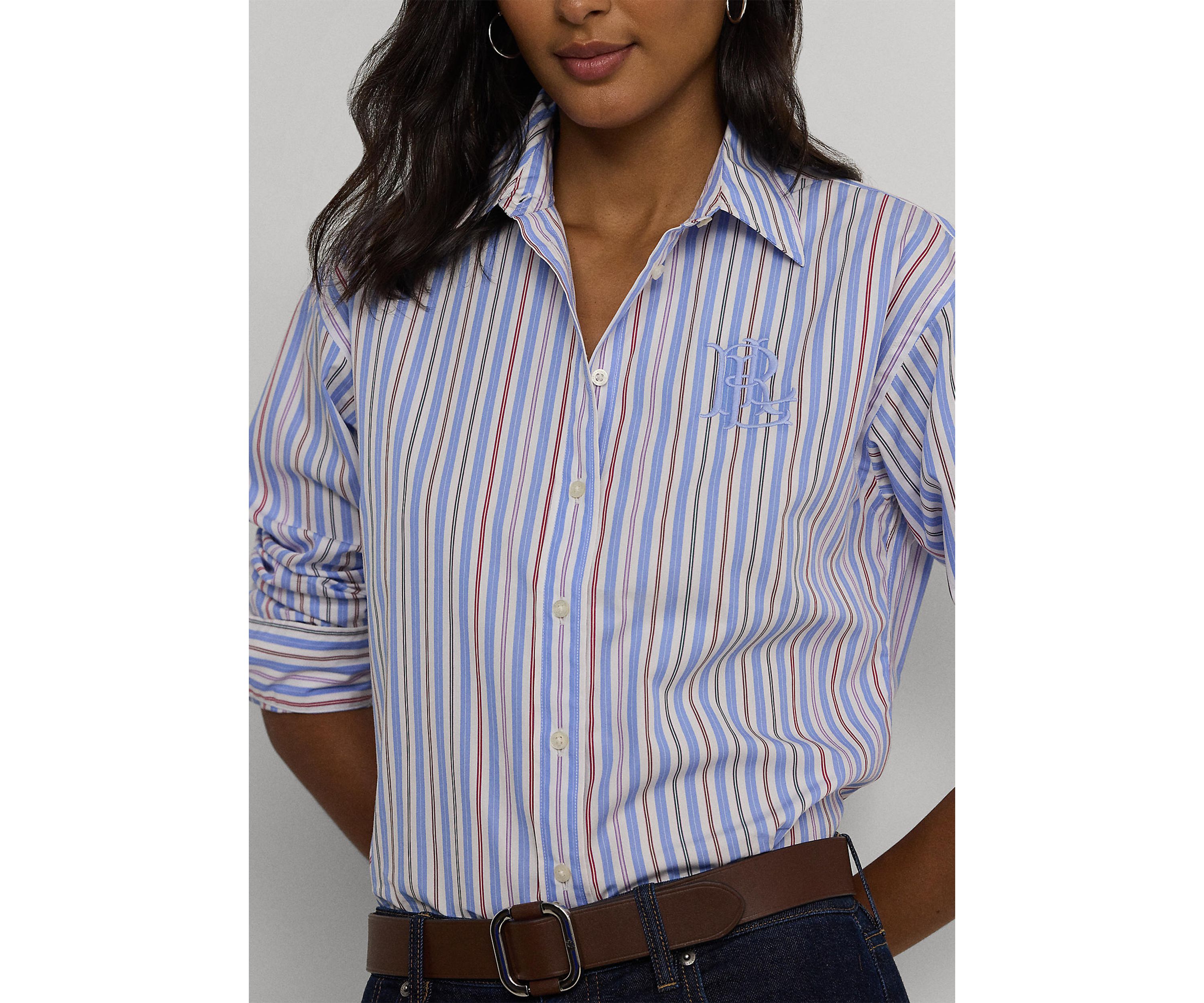 Relaxed Fit Striped Broadcloth Shirt