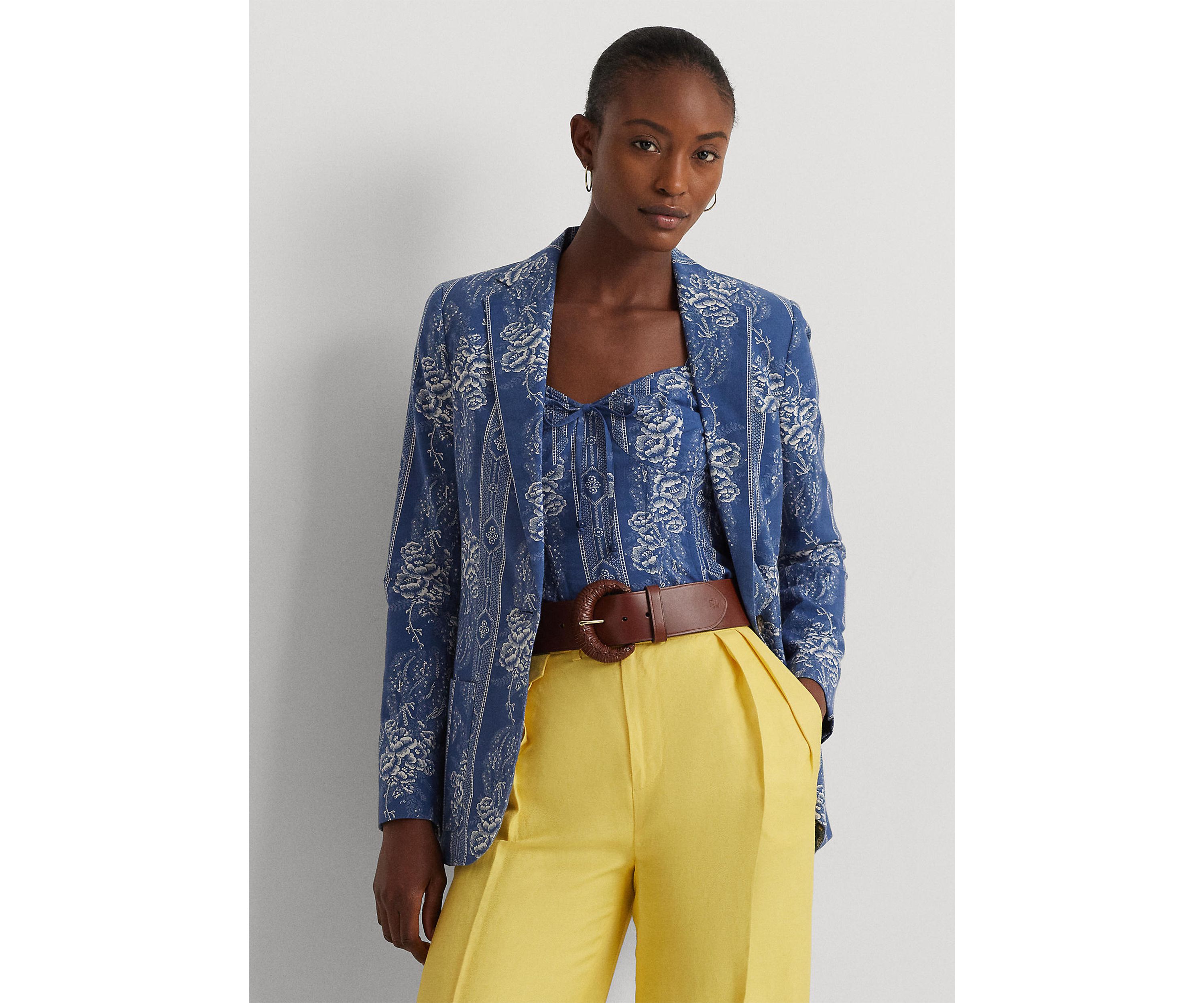 Floral Cotton Blazer