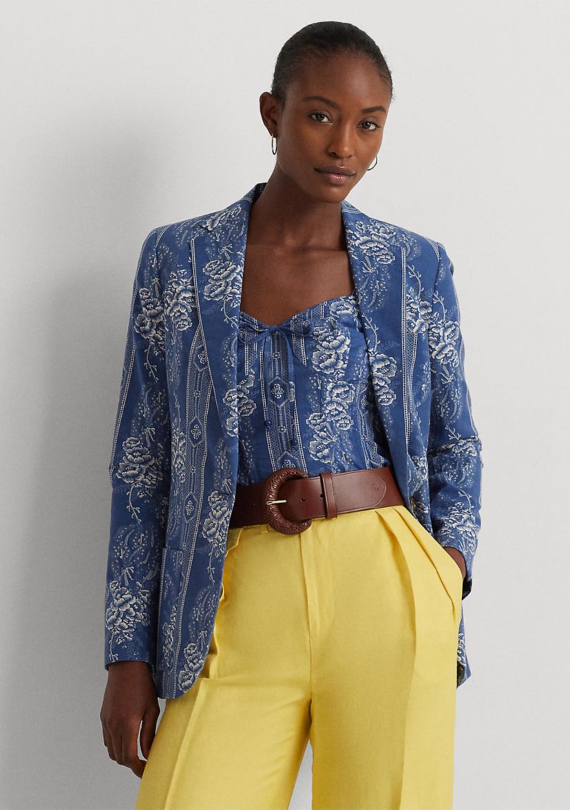 Floral Cotton Blazer