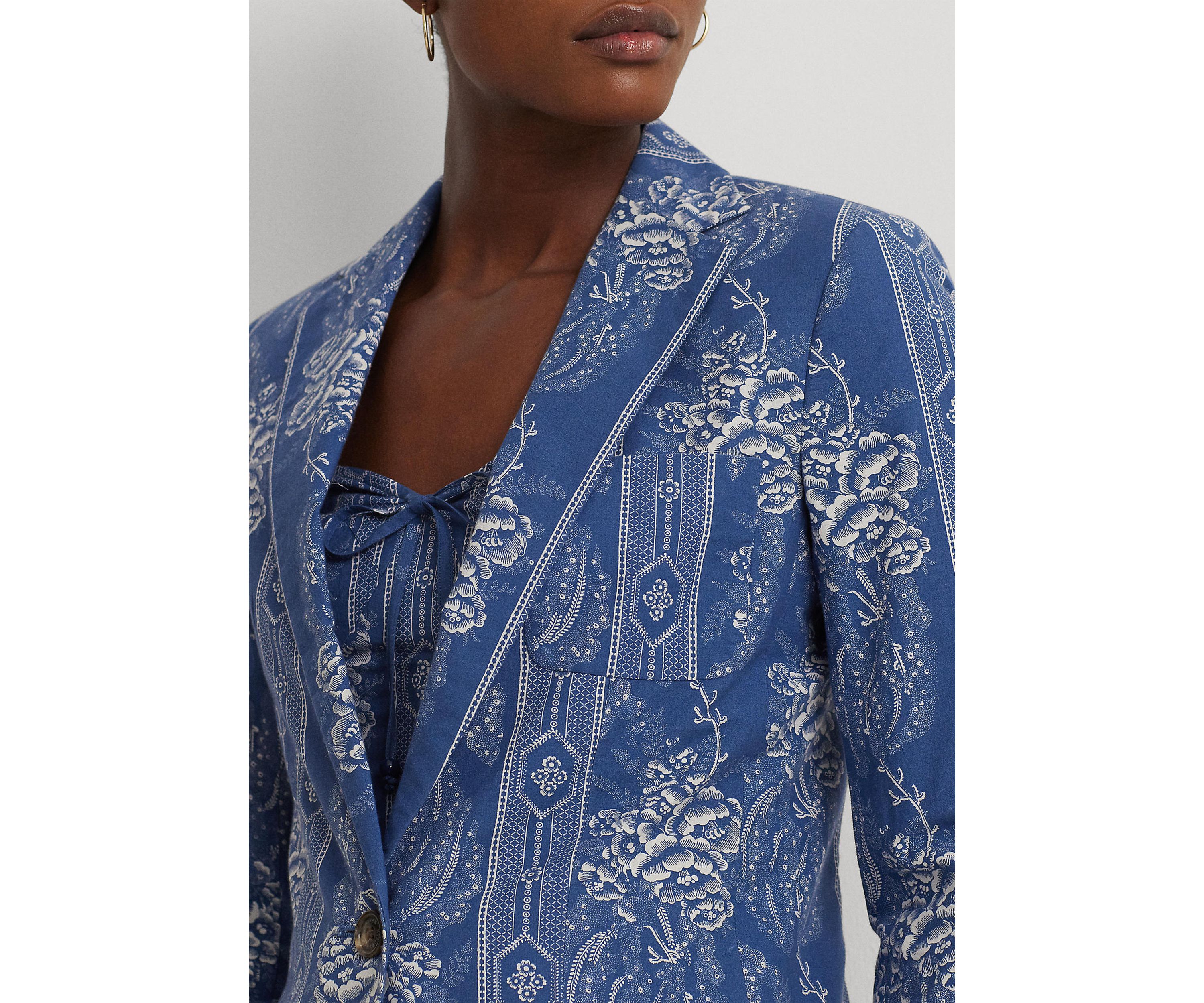 Floral Cotton Blazer
