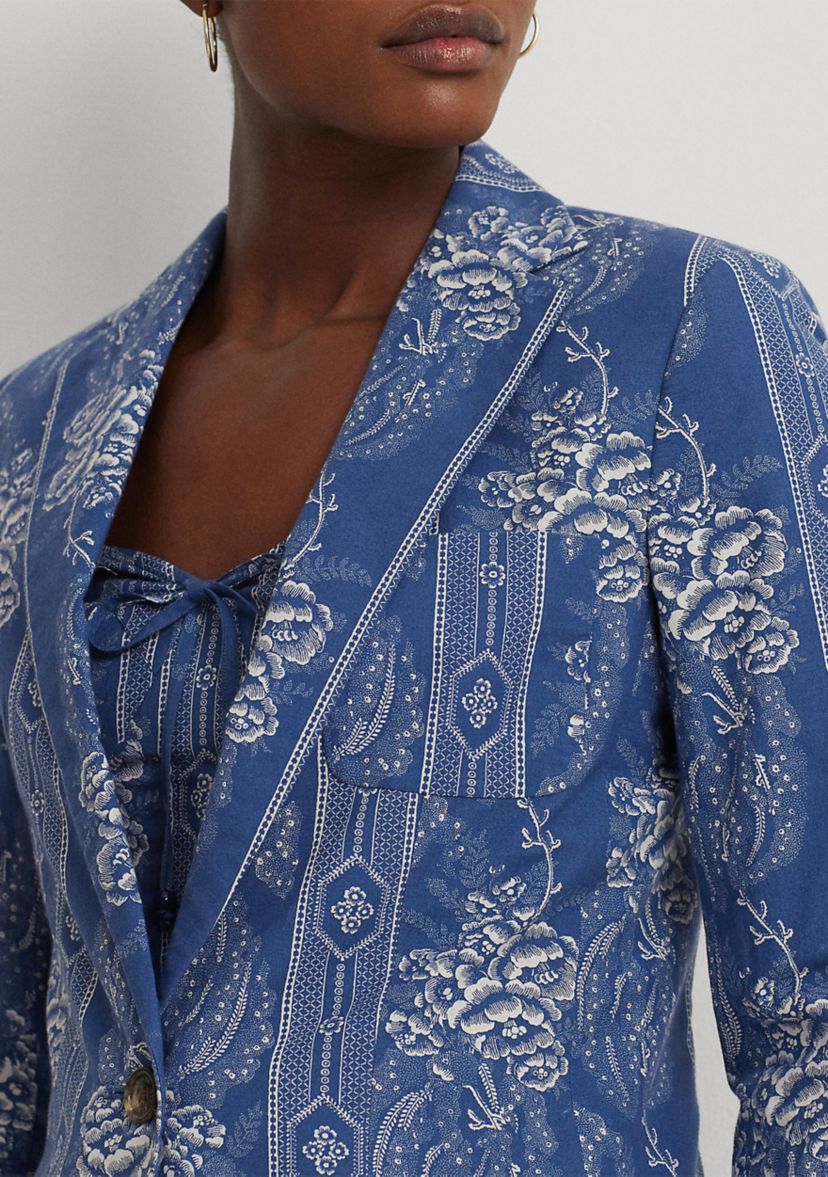 Floral Cotton Blazer