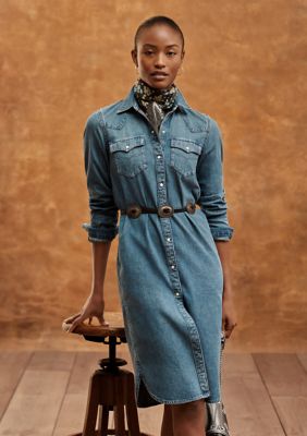 Lauren Ralph Lauren Belted Denim Shirt Dress belk