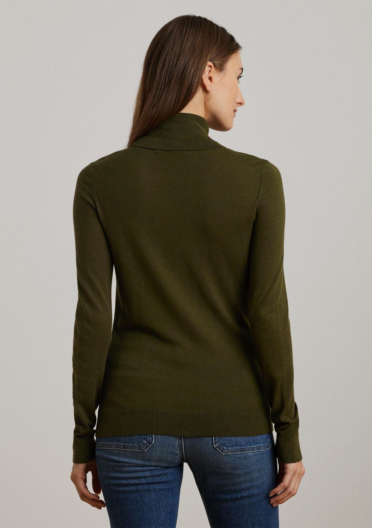 Womens Silk-Blend Turtleneck Sweater