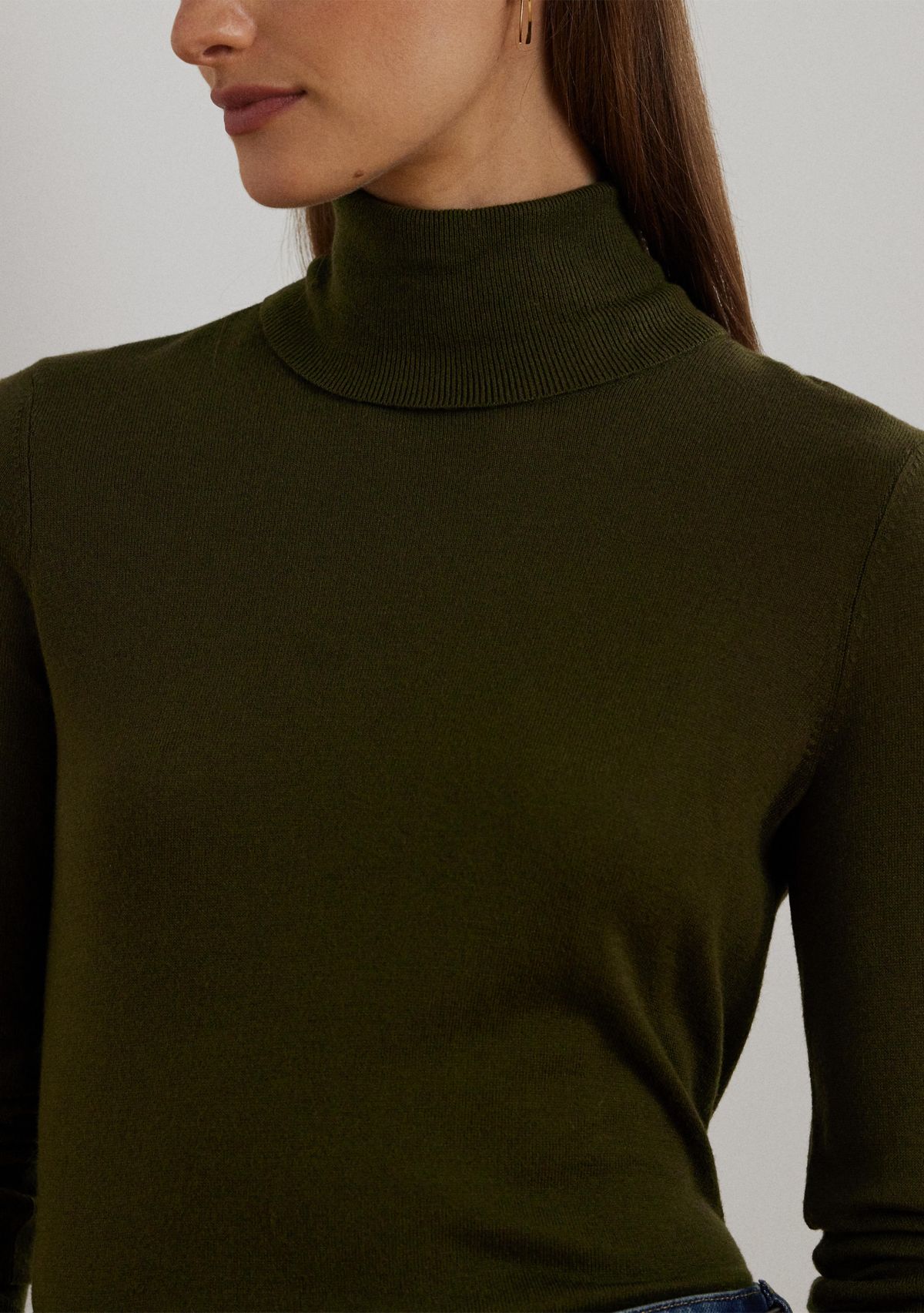 Womens Silk-Blend Turtleneck Sweater