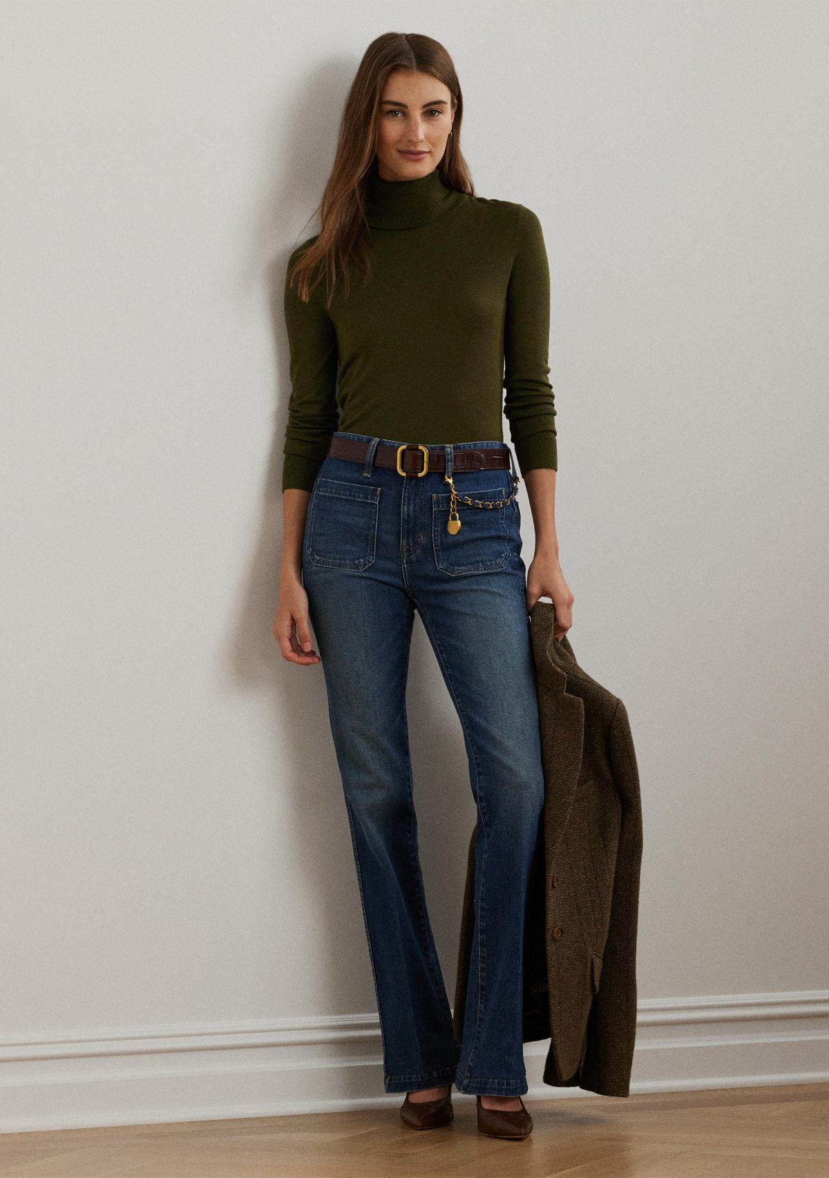 Womens Silk-Blend Turtleneck Sweater