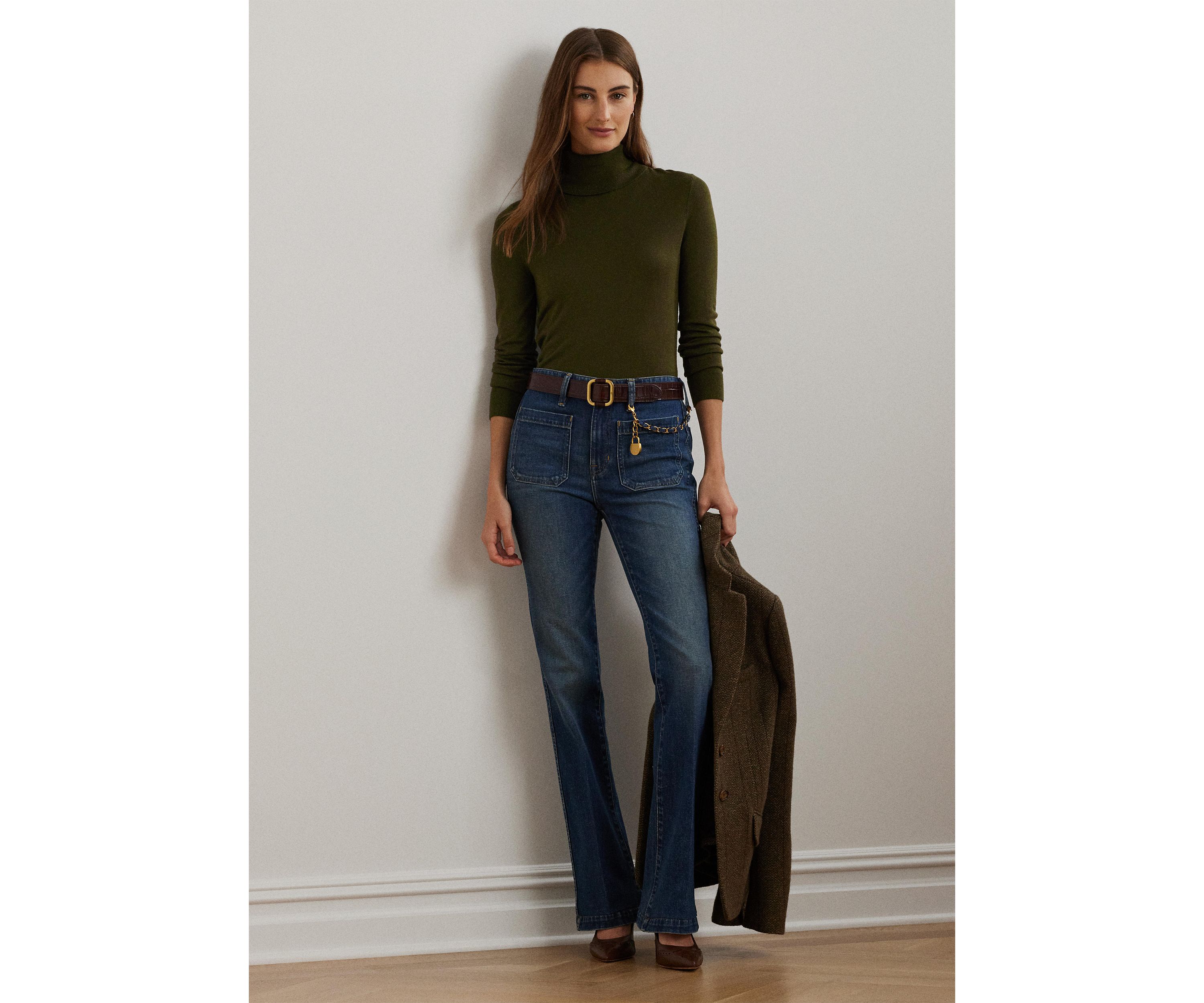 Womens Silk-Blend Turtleneck Sweater