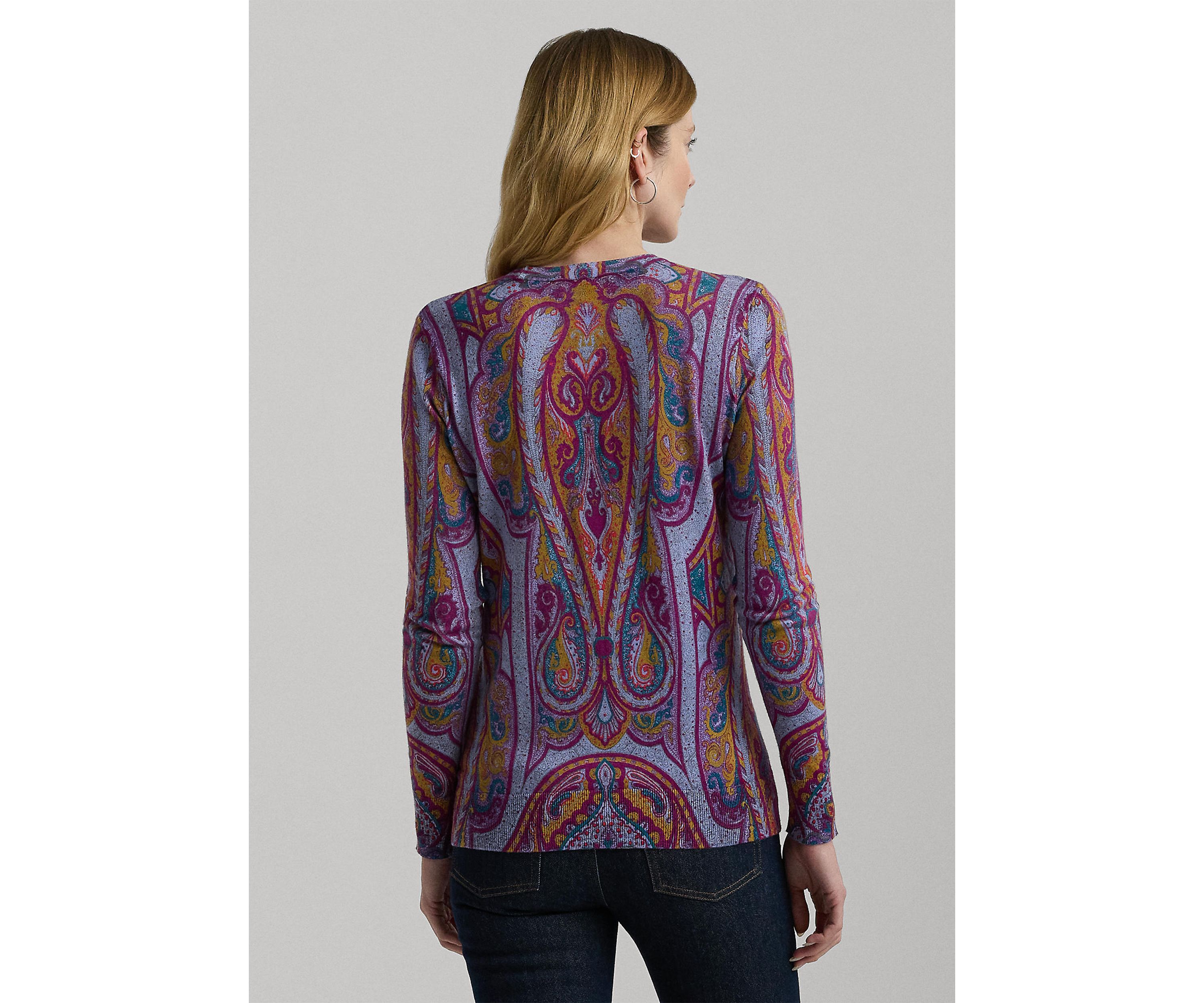 Paisley Cotton Blend Sweater