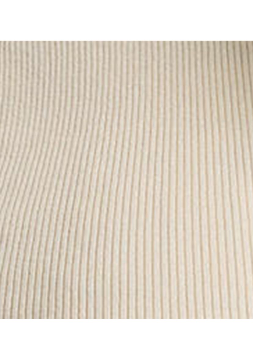 Womens Rib-Knit Puff-Sleeve Sweater