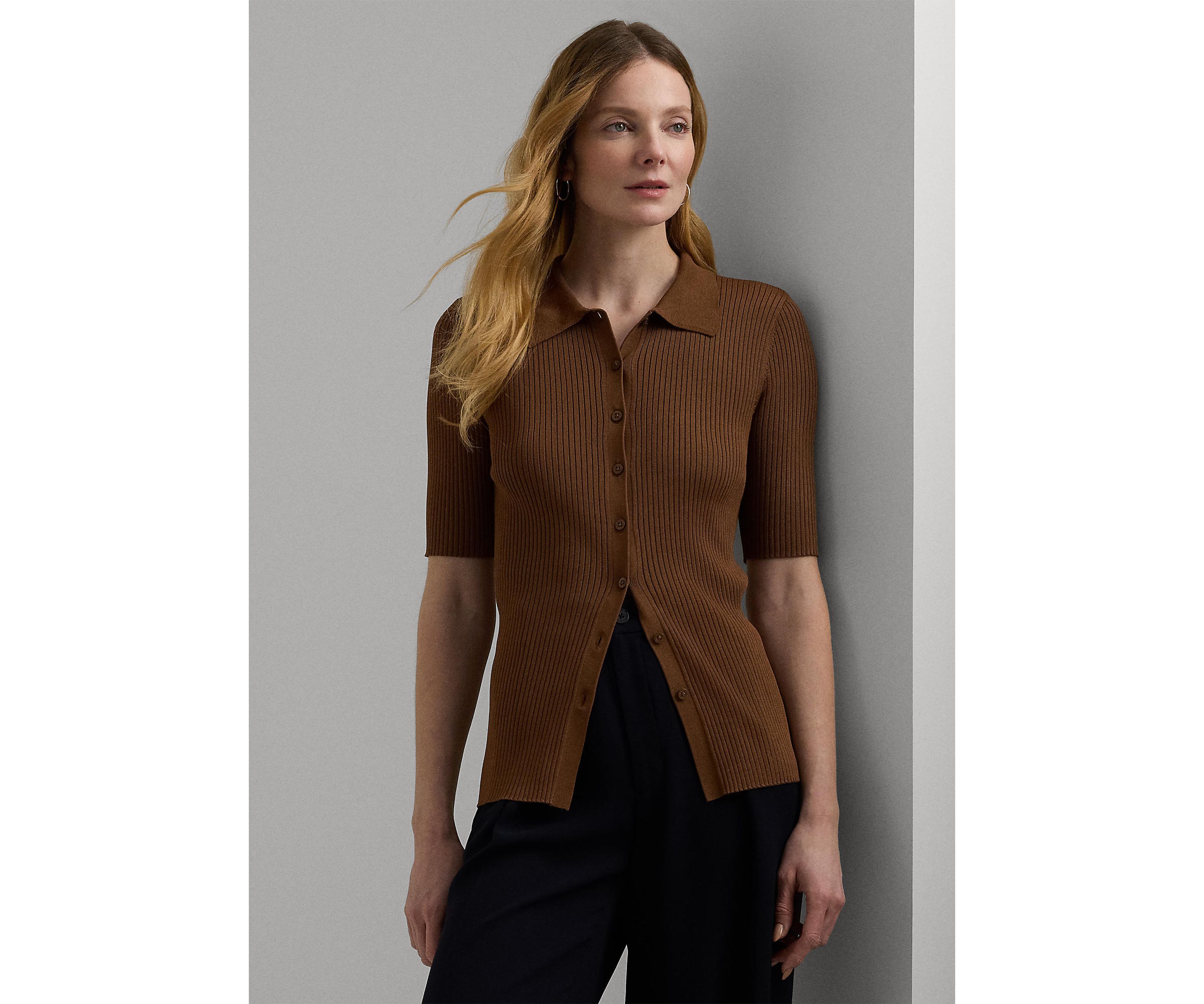 Polo Sweater Elbow Length Sweater Women's Lauren Ralph Lauren