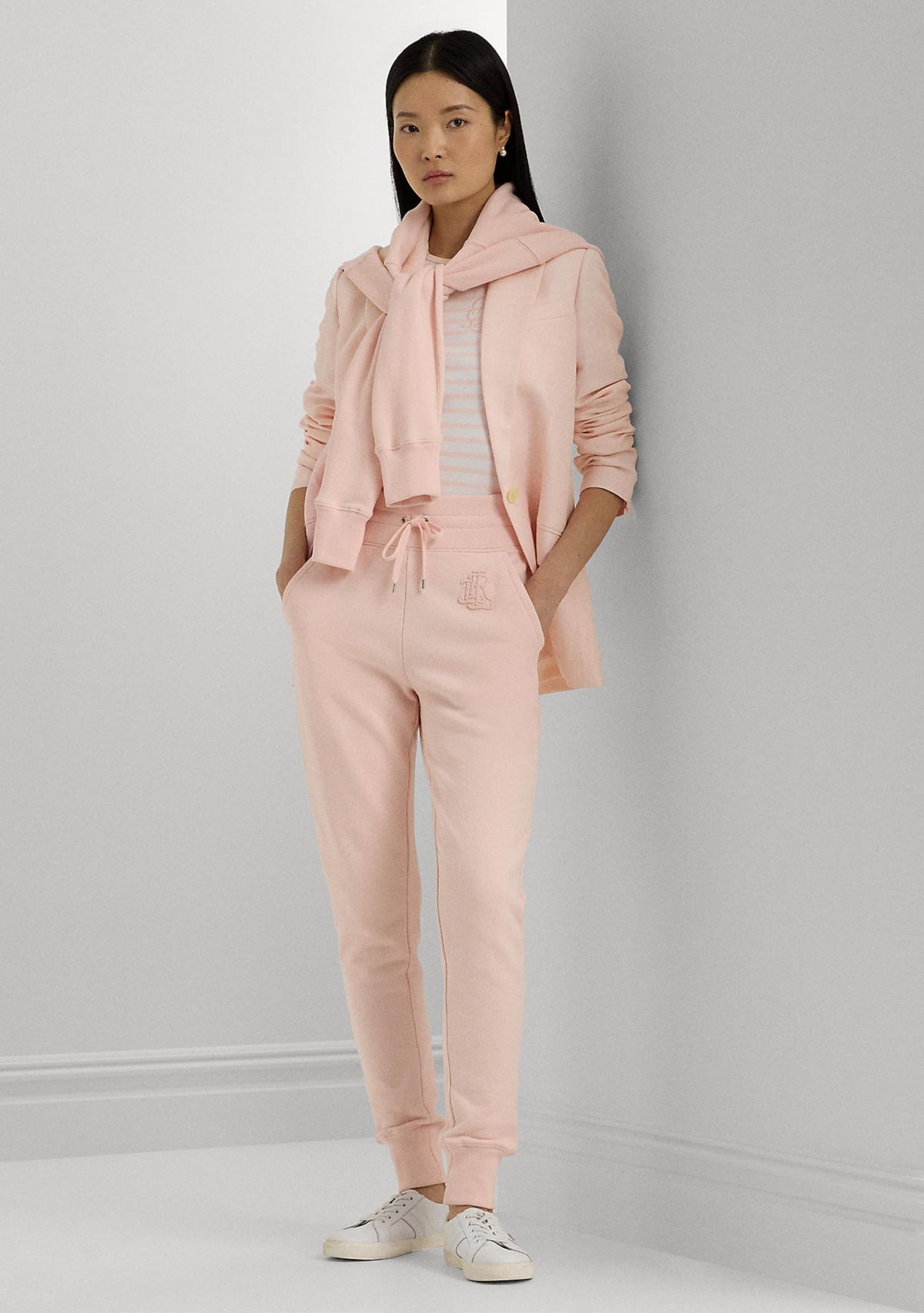 Striped Stretch Cotton Crew Neck T-Shirt