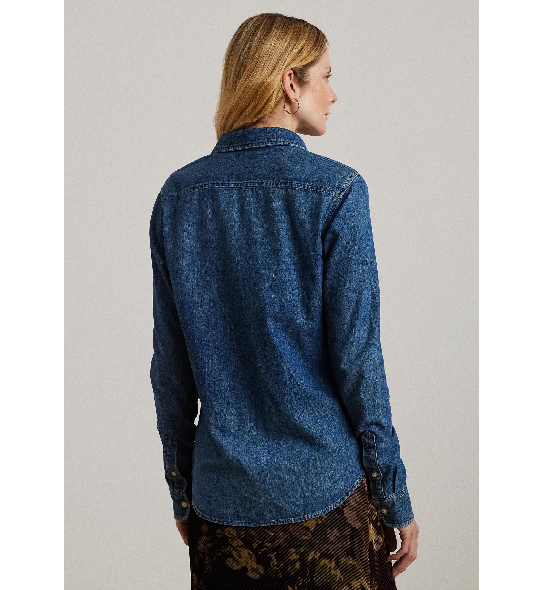 Womens Classic Fit Denim Shirt