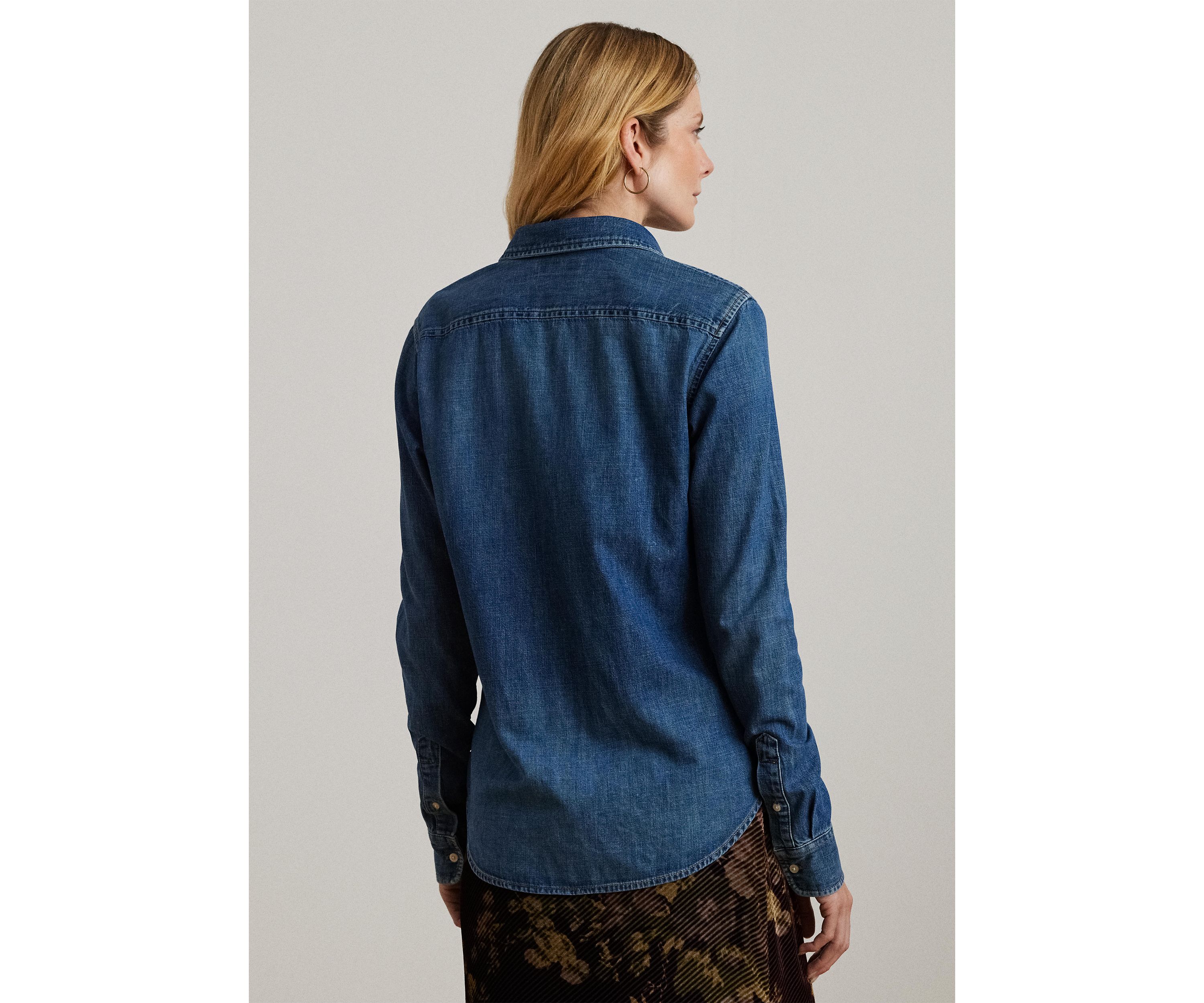 Womens Classic Fit Denim Shirt