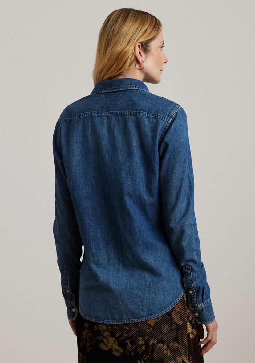 Womens Classic Fit Denim Shirt