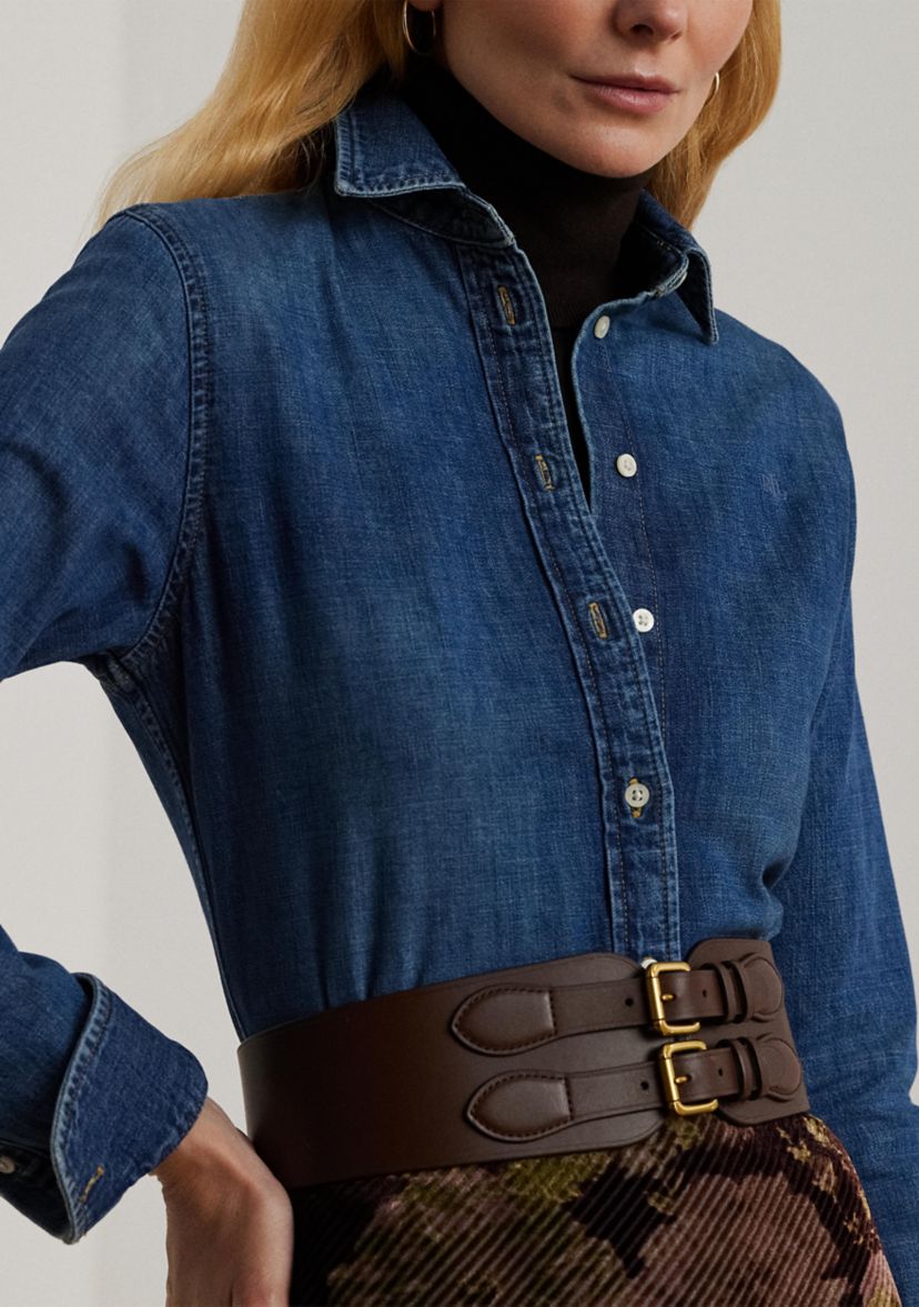 Womens Classic Fit Denim Shirt