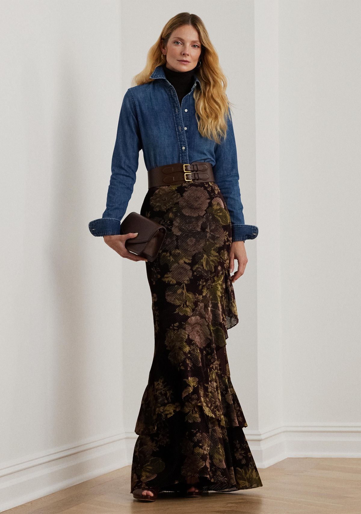 Womens Classic Fit Denim Shirt