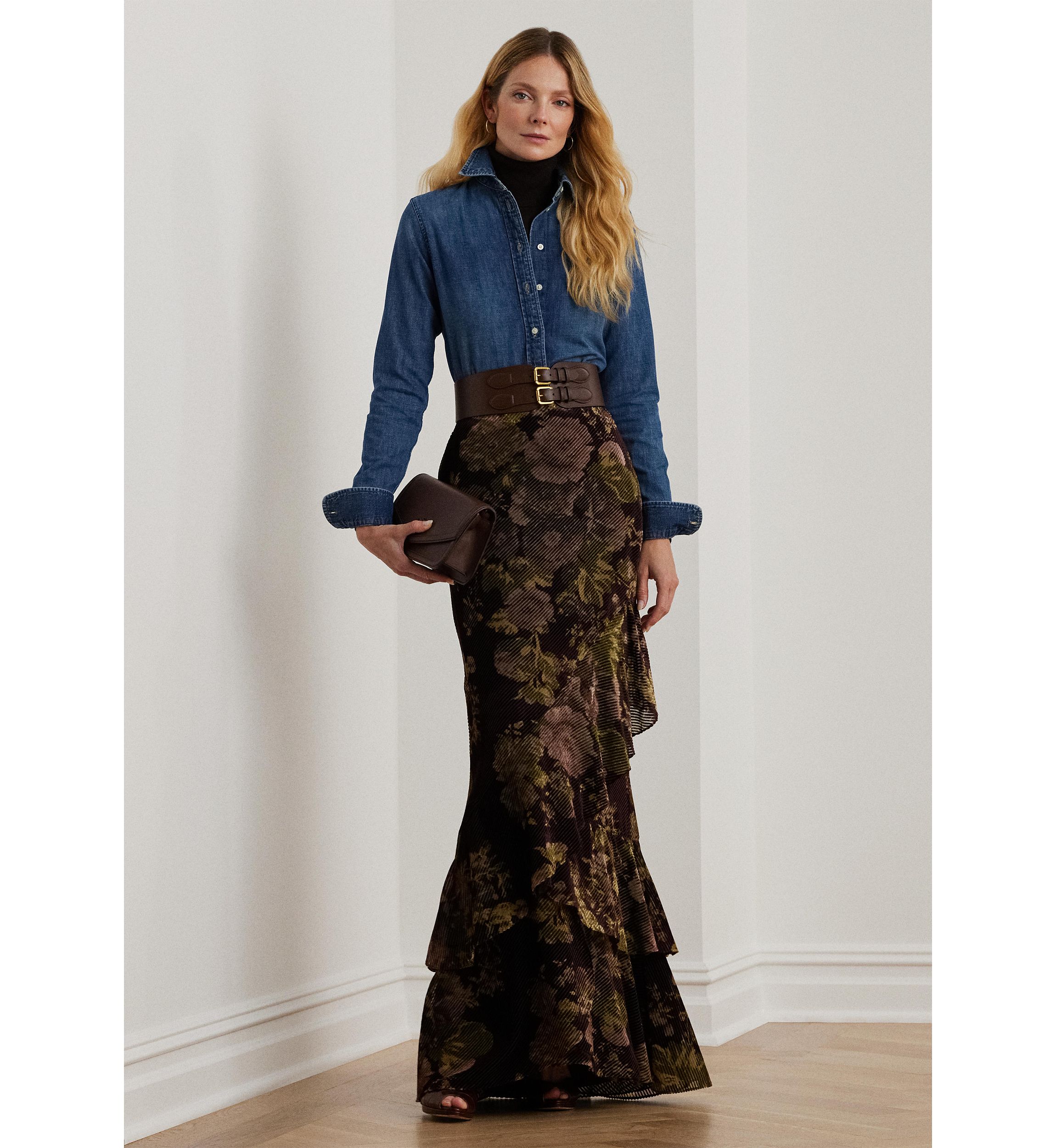 Womens Classic Fit Denim Shirt