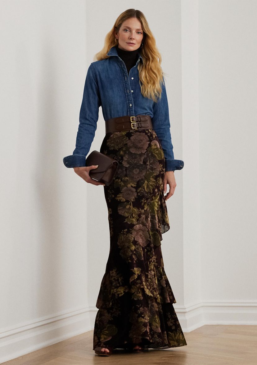 Womens Classic Fit Denim Shirt