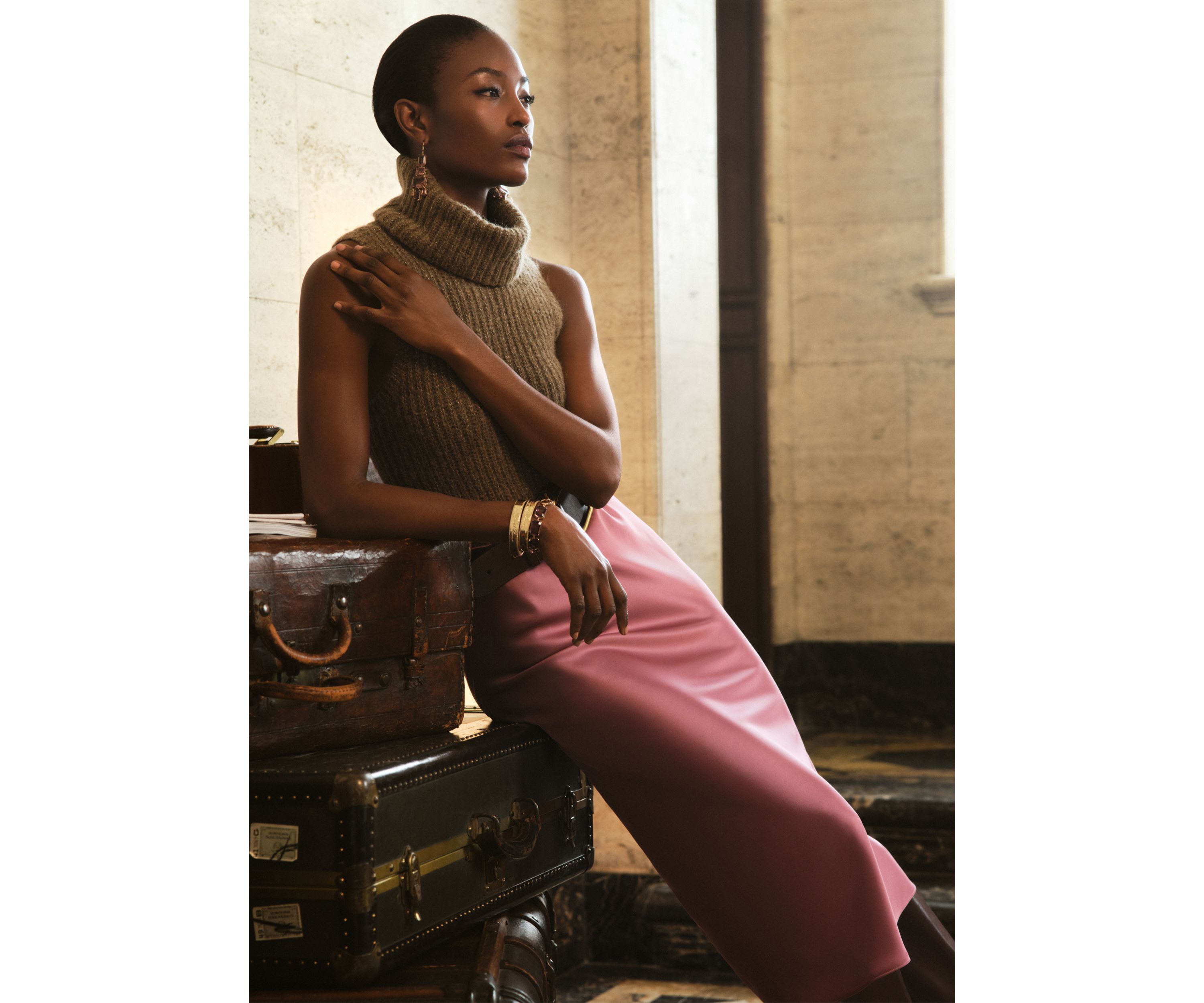 Satin Charmeuse Midi Skirt