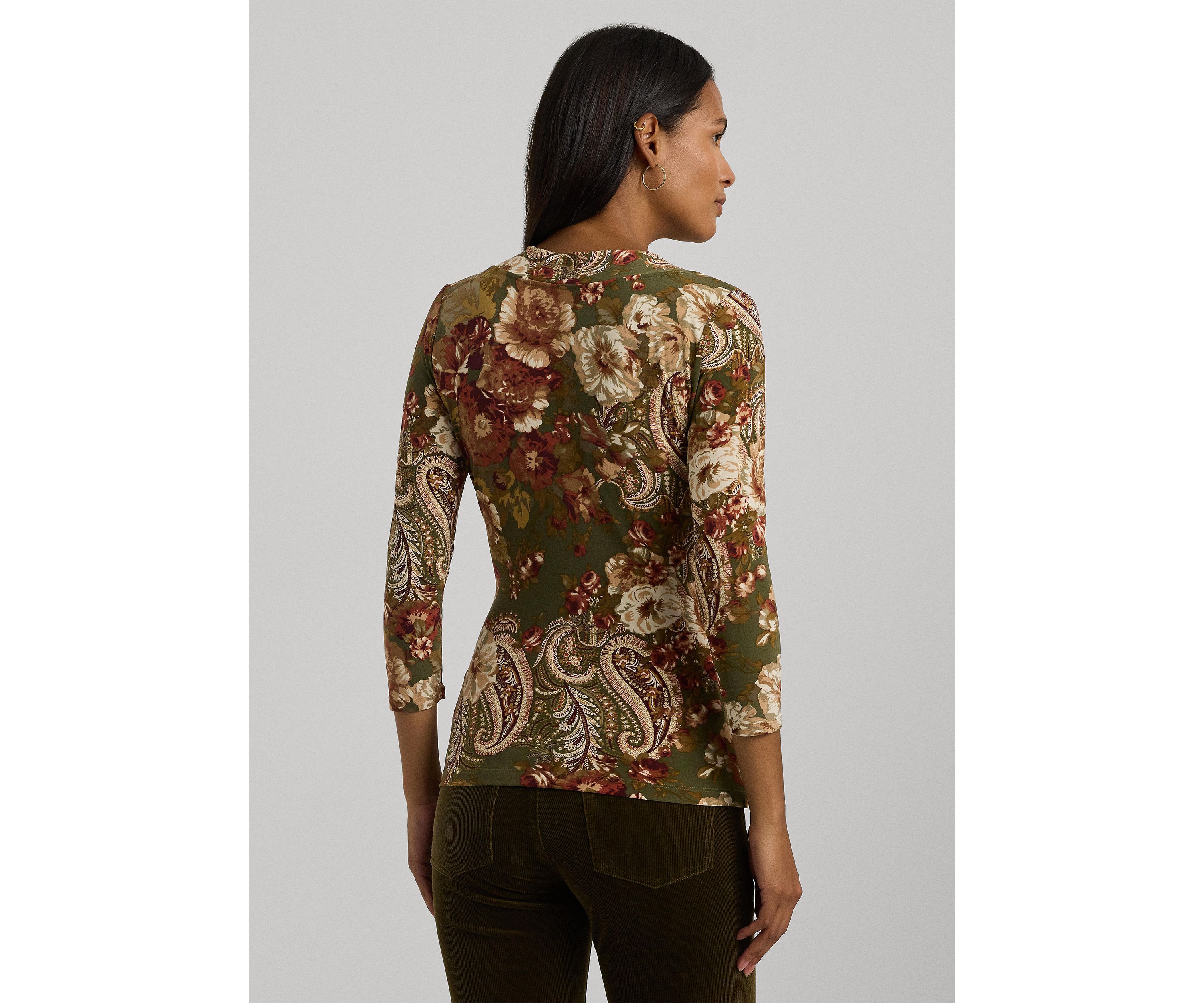 Floral Stretch Jersey Top