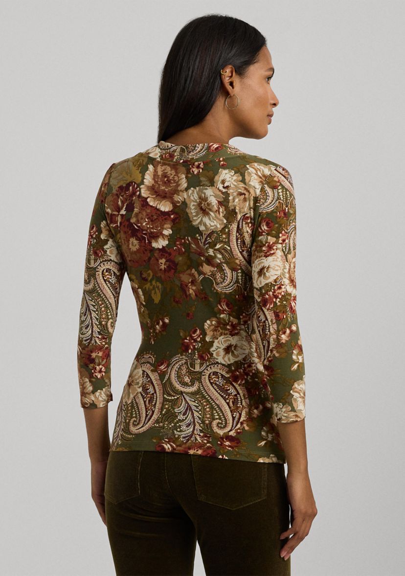 Floral Stretch Jersey Top