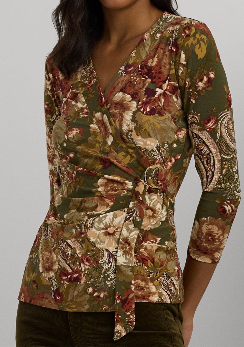 Floral Stretch Jersey Top