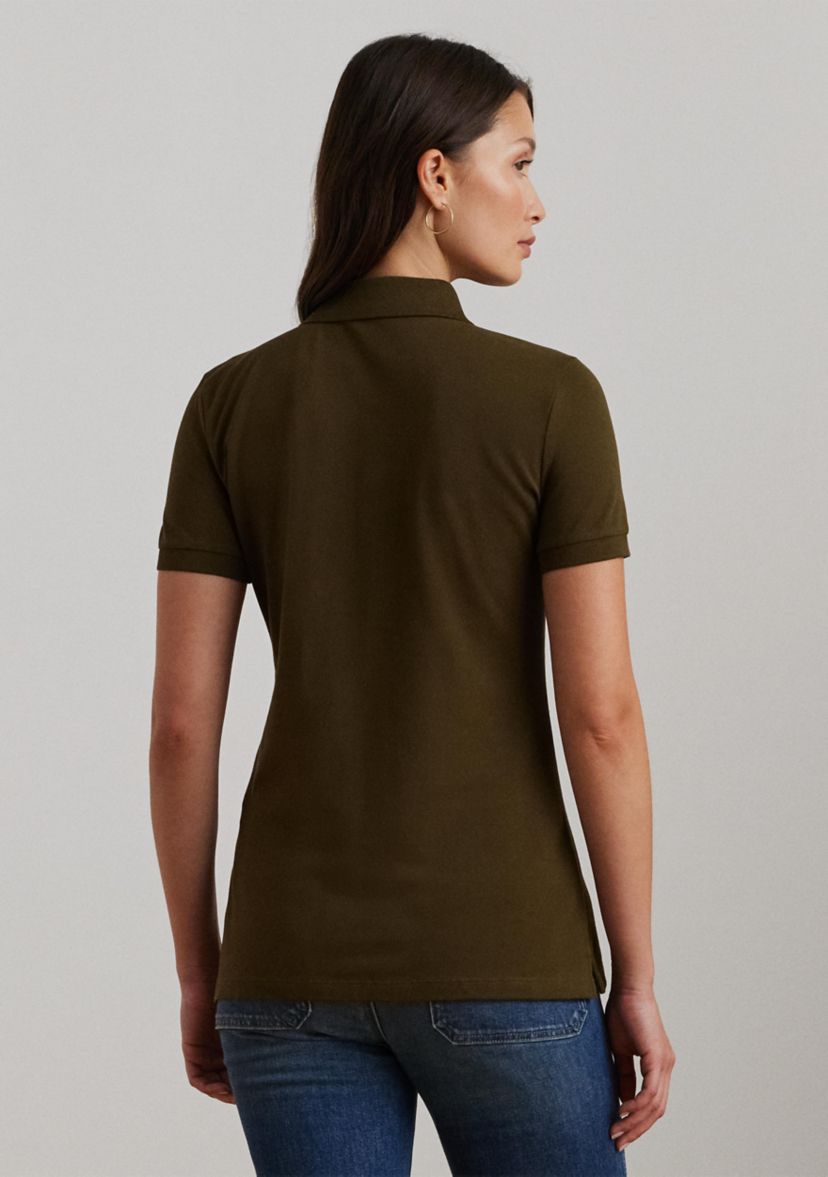 Womens Patchwork Piqué Polo Shirt