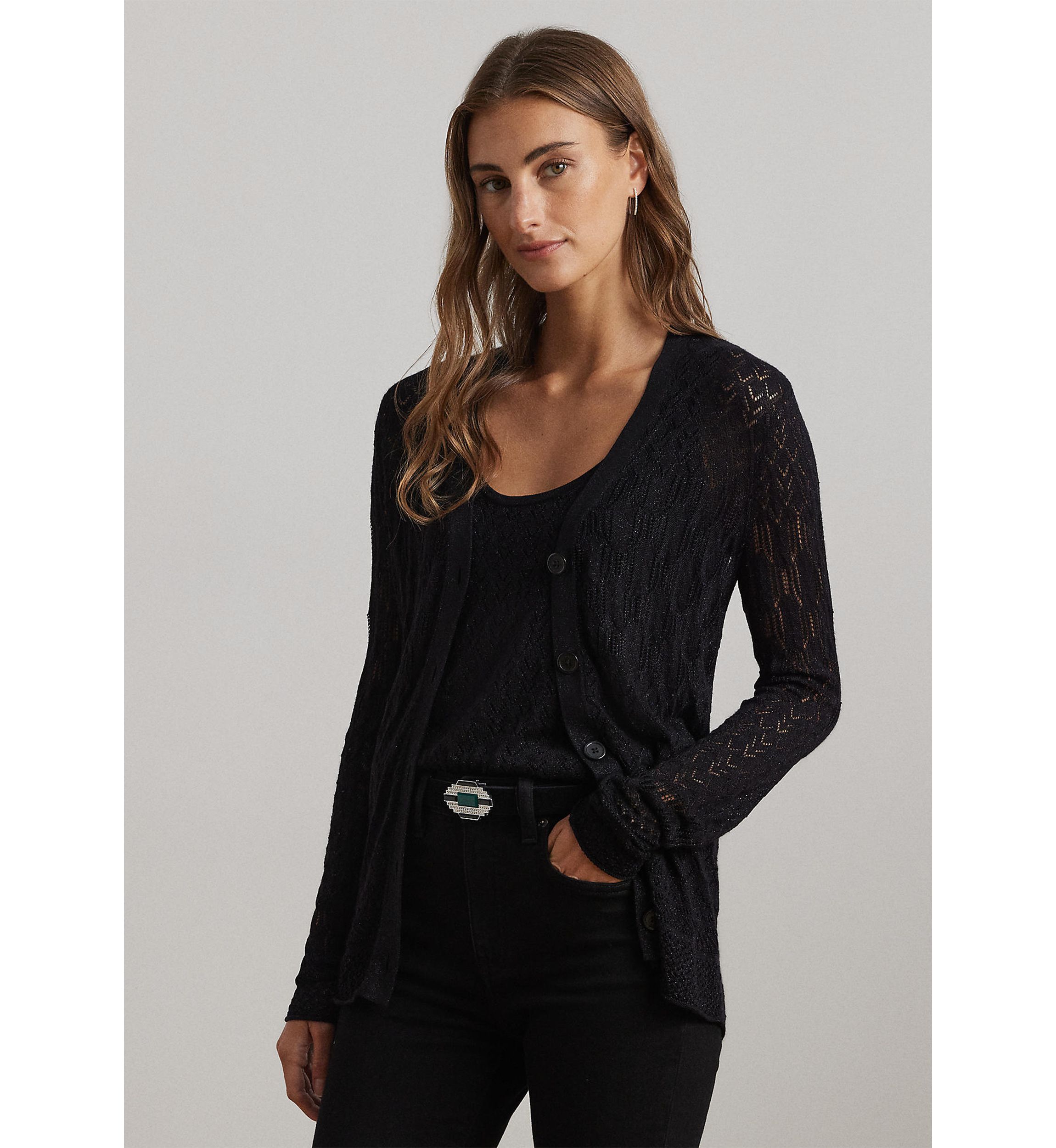 Pointelle Knit Cardigan