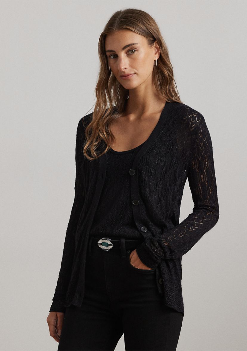 Pointelle Knit Cardigan
