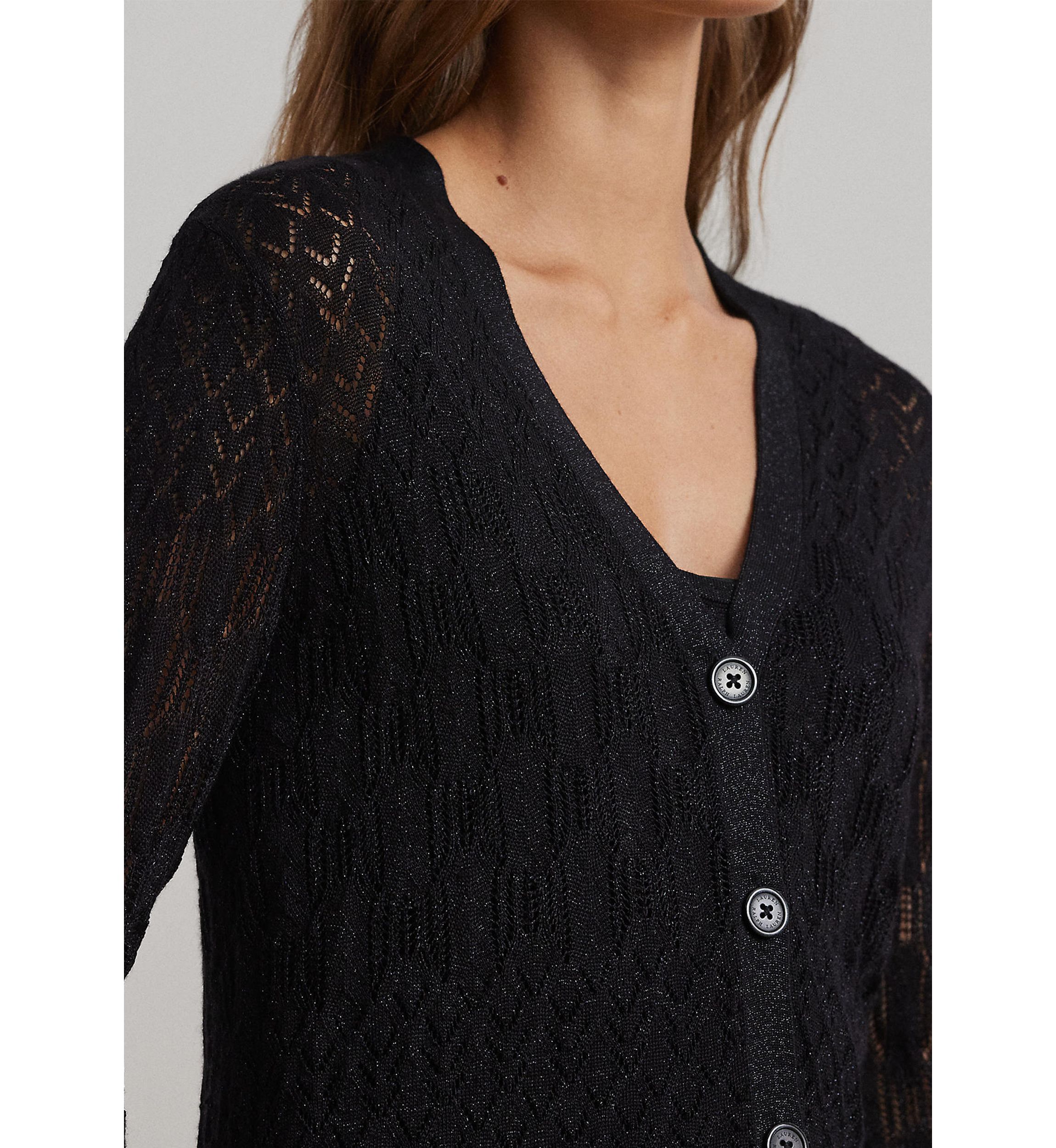 Pointelle Knit Cardigan
