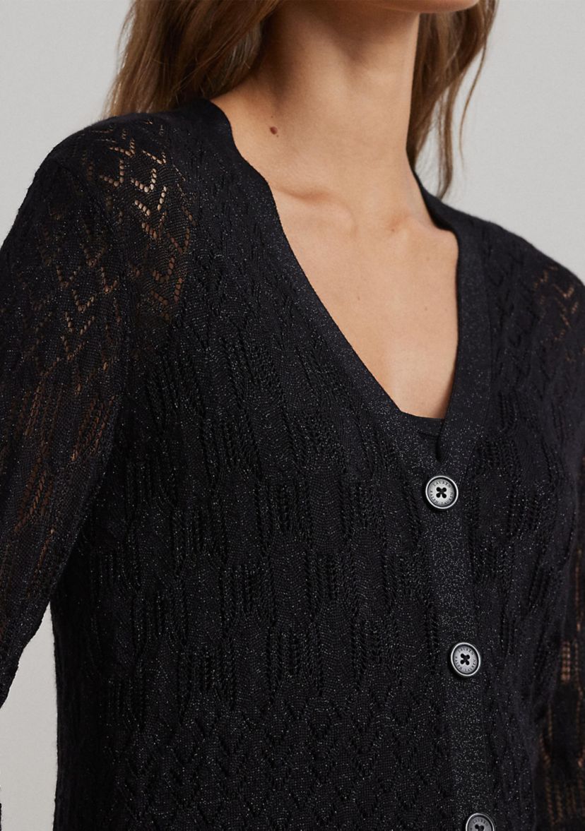 Pointelle Knit Cardigan