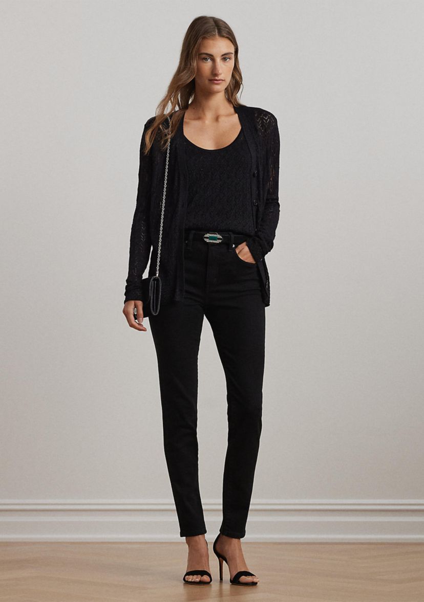 Pointelle Knit Cardigan