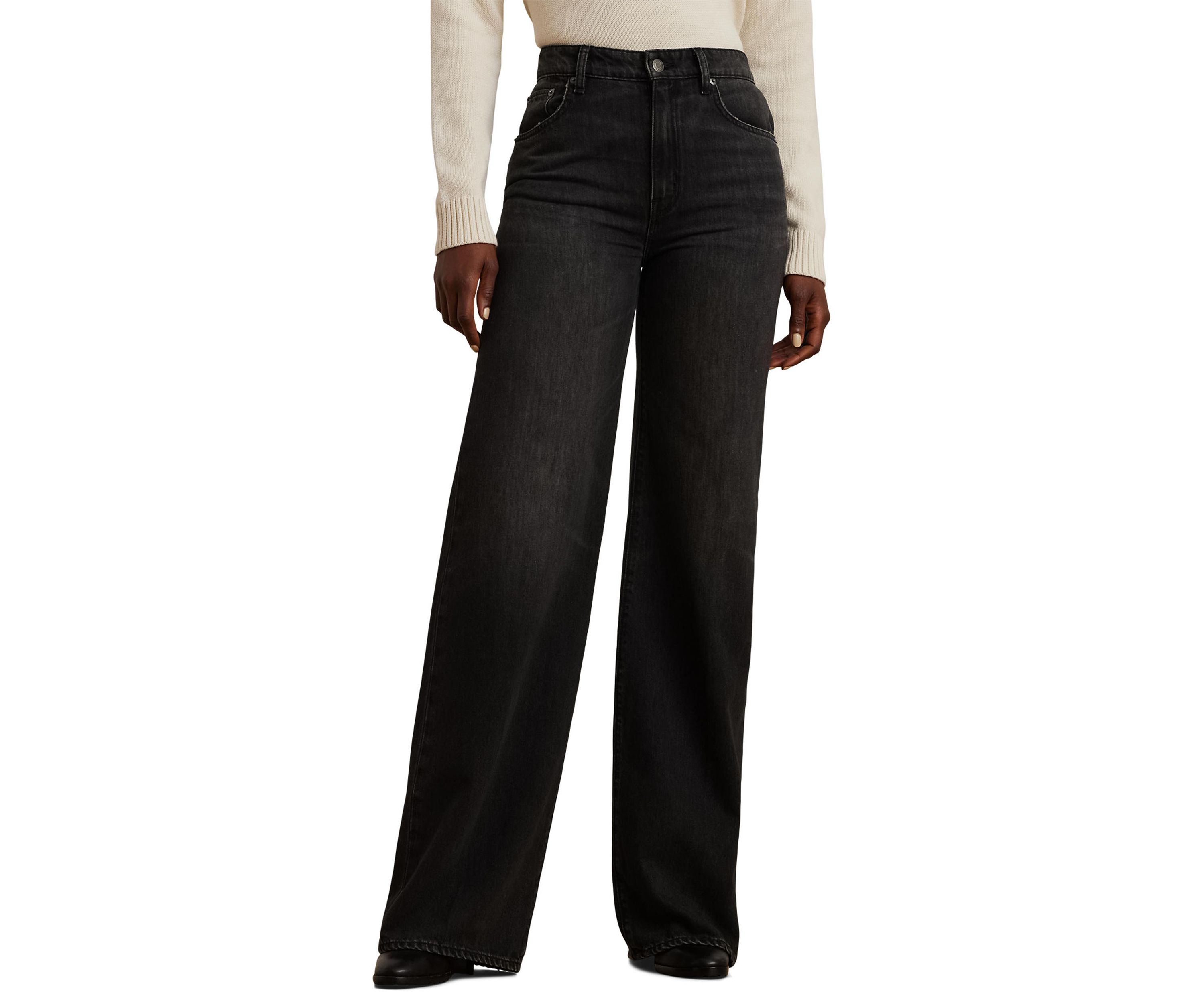 Mid Rise Wide Leg Jeans